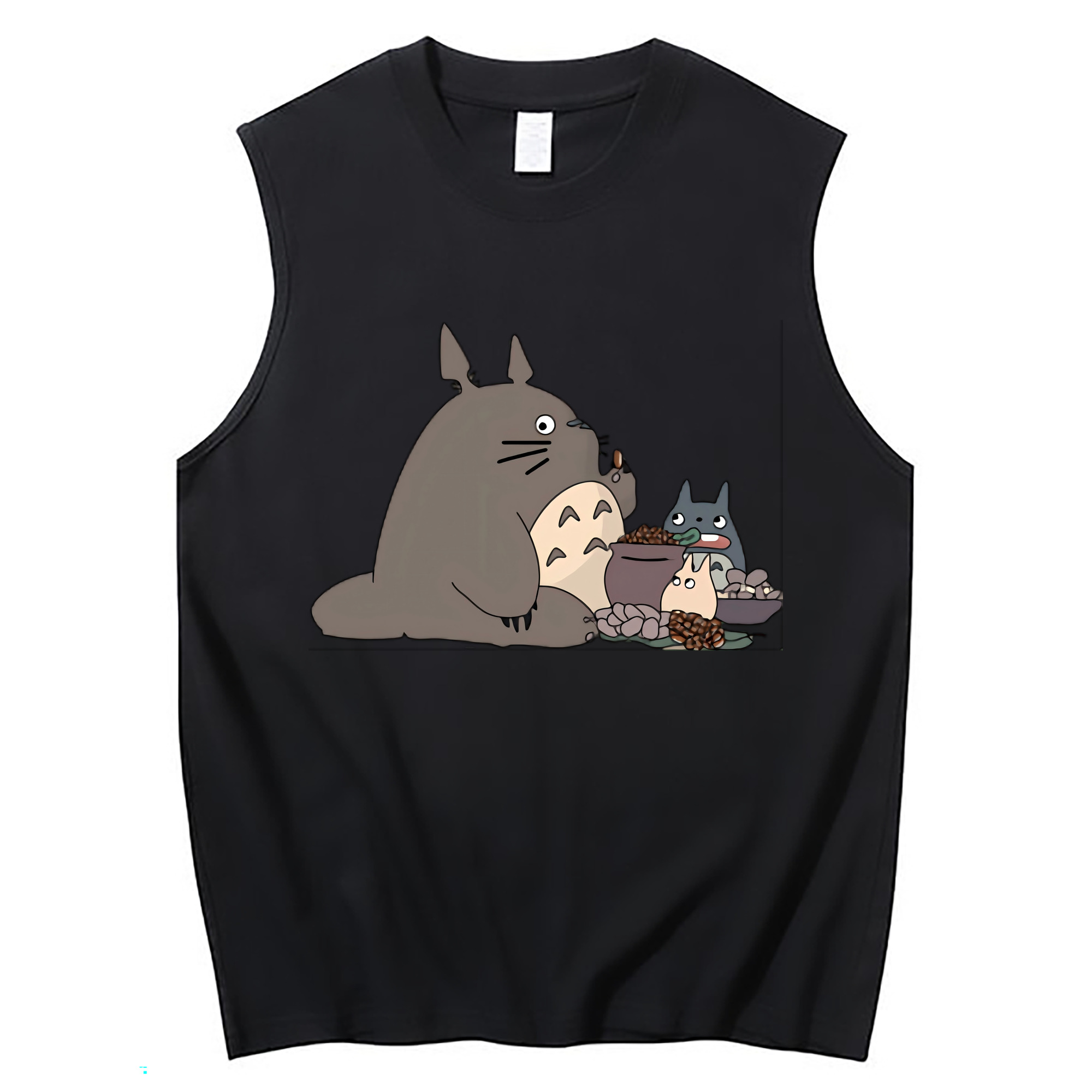（画像用） となりのトトロ 草壁メイ 草壁サツキ My Neighbor Totoro Satsuki Kusakabe Mei Kusakabe コットン100％タンクトップ（フロントプリント）