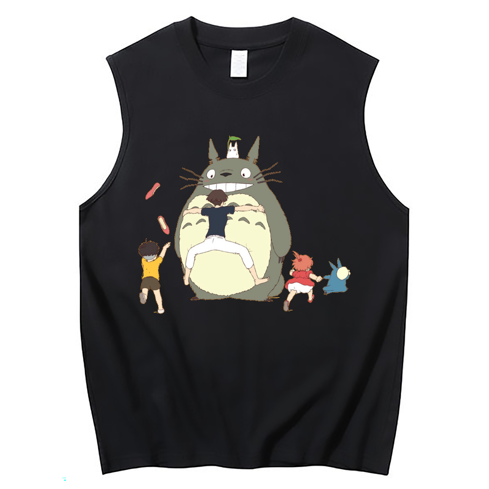（画像用） となりのトトロ 草壁メイ 草壁サツキ My Neighbor Totoro Satsuki Kusakabe Mei Kusakabe コットン100％タンクトップ（フロントプリント）
