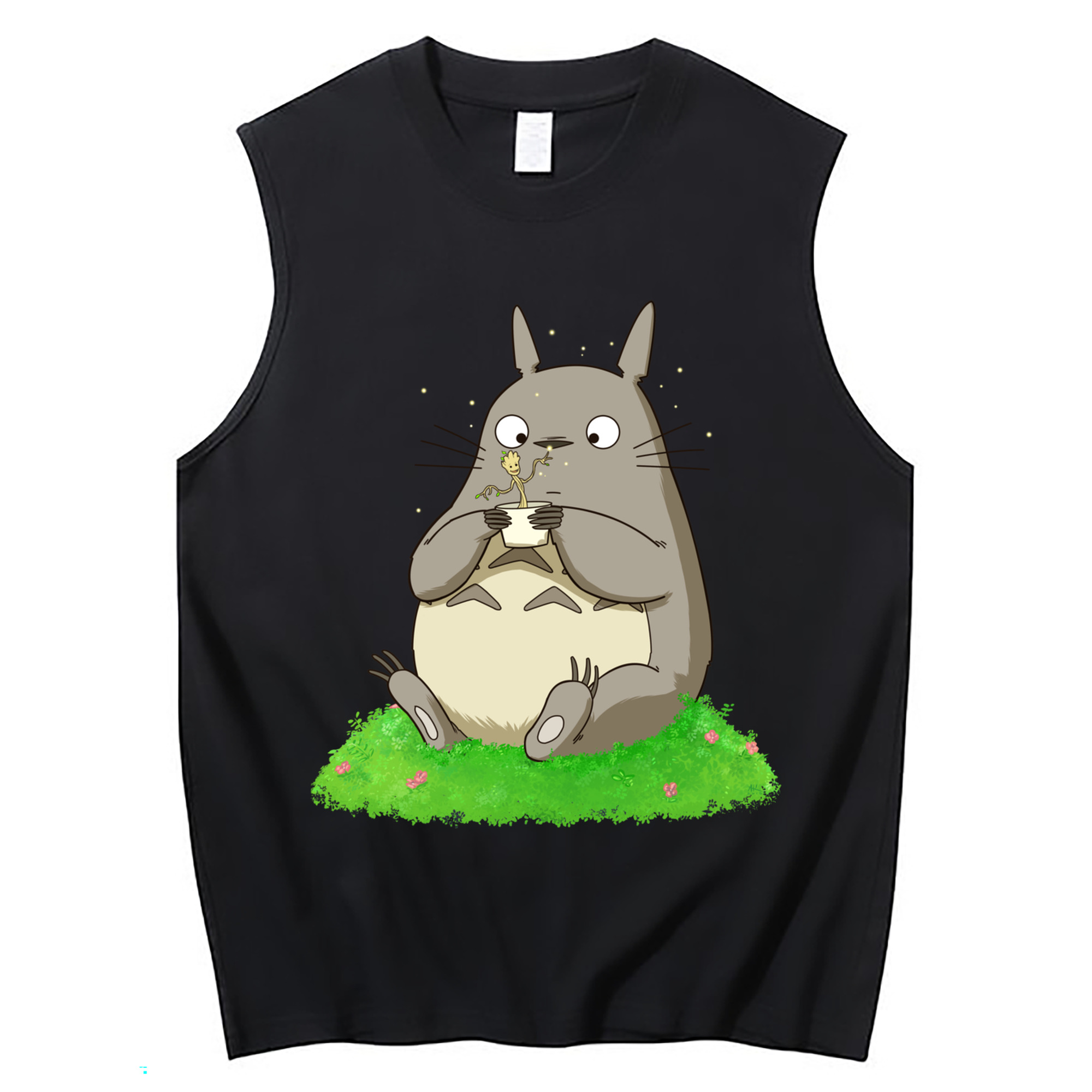 （画像用） となりのトトロ 草壁メイ 草壁サツキ My Neighbor Totoro Satsuki Kusakabe Mei Kusakabe コットン100％タンクトップ（フロントプリント）