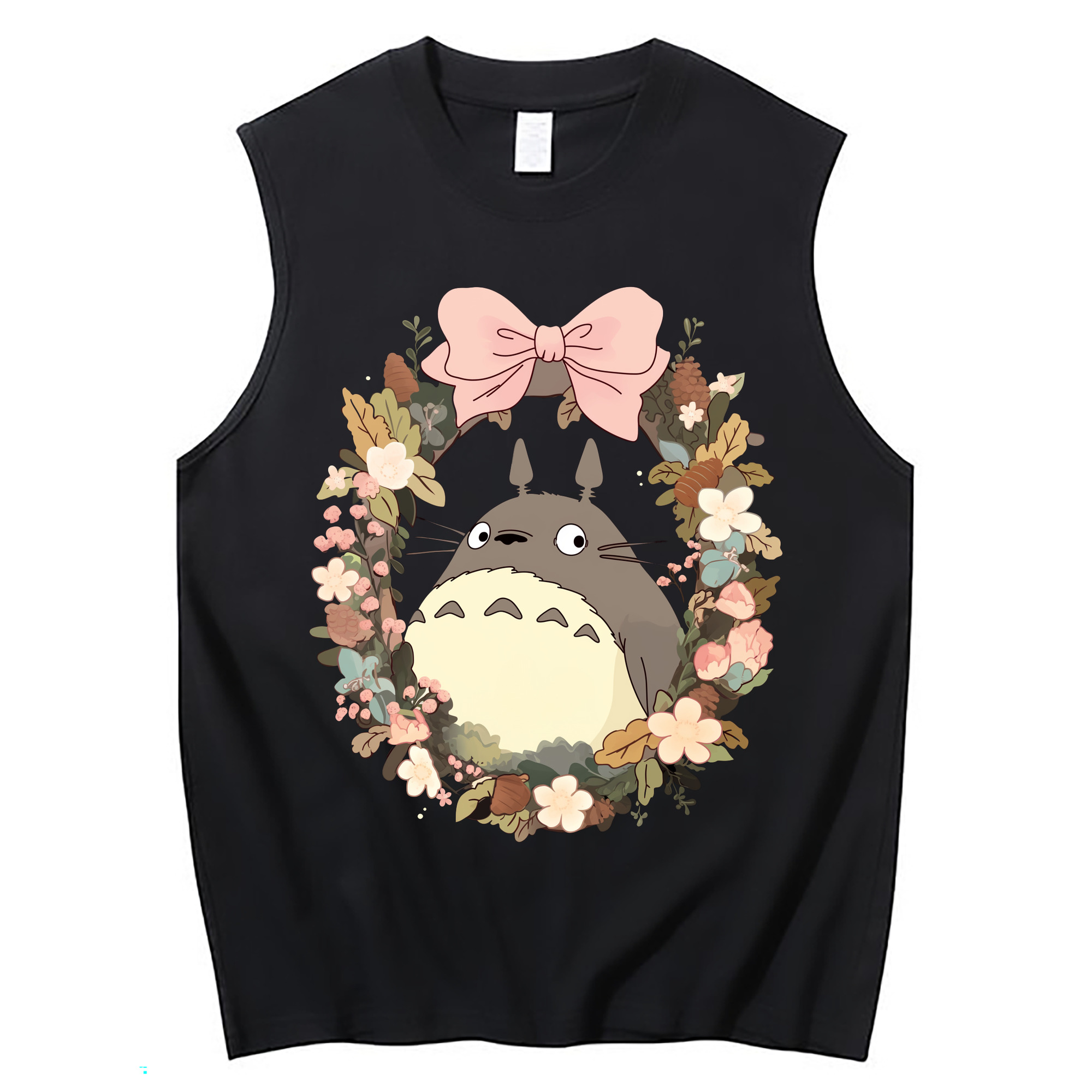 （画像用） となりのトトロ 草壁メイ 草壁サツキ My Neighbor Totoro Satsuki Kusakabe Mei Kusakabe コットン100％タンクトップ（フロントプリント）