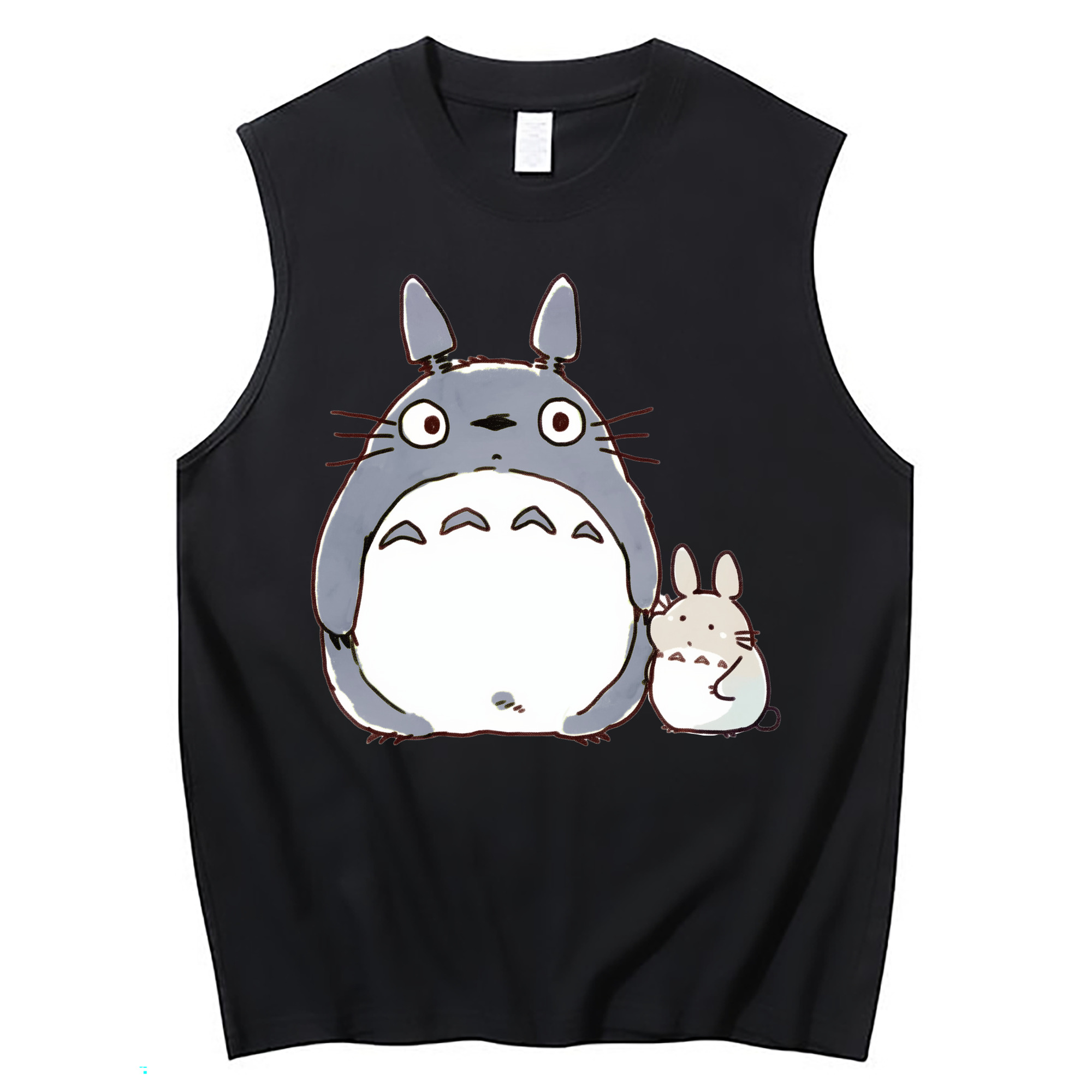 （画像用） となりのトトロ 草壁メイ 草壁サツキ My Neighbor Totoro Satsuki Kusakabe Mei Kusakabe コットン100％タンクトップ（フロントプリント）