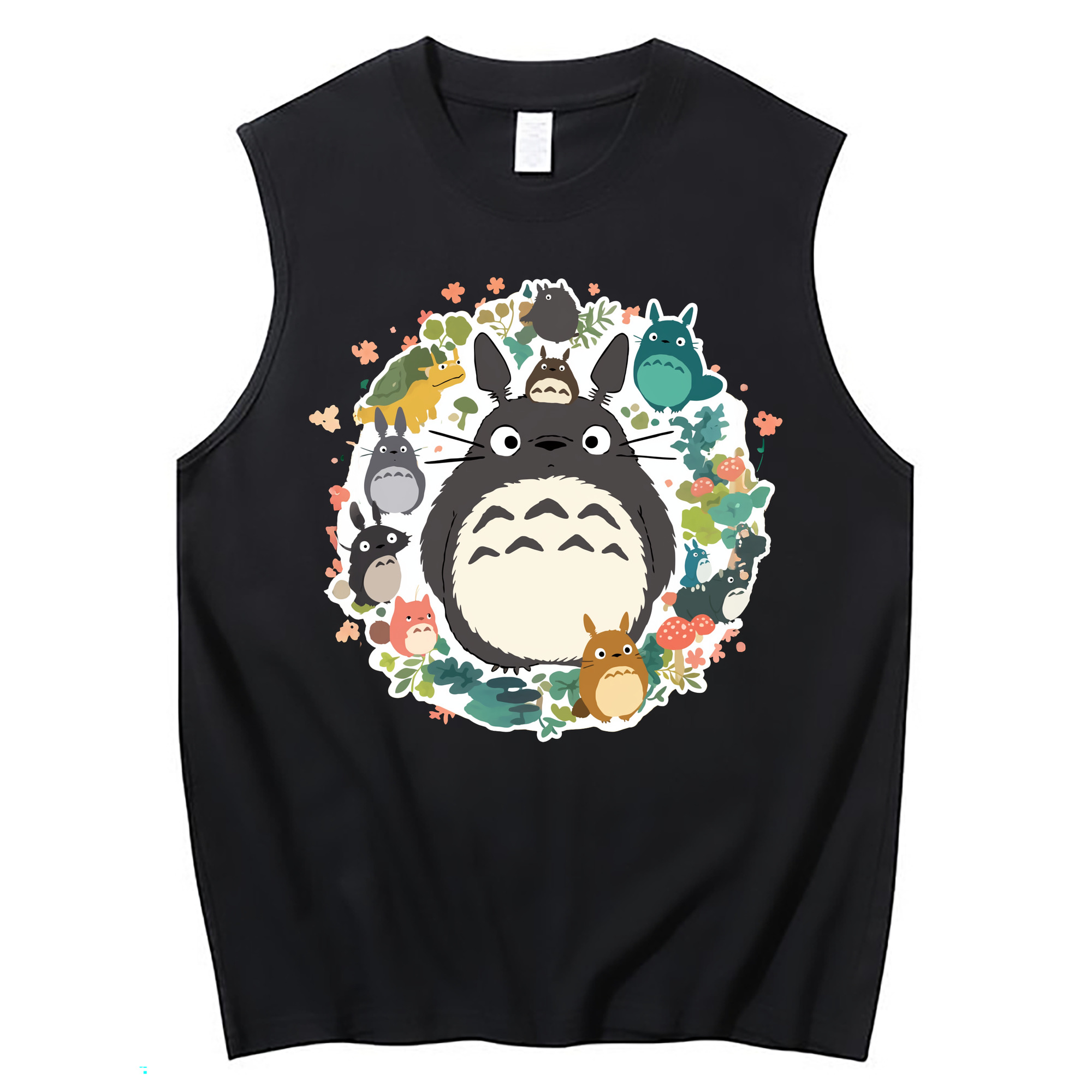 （画像用） となりのトトロ 草壁メイ 草壁サツキ My Neighbor Totoro Satsuki Kusakabe Mei Kusakabe コットン100％タンクトップ（フロントプリント）