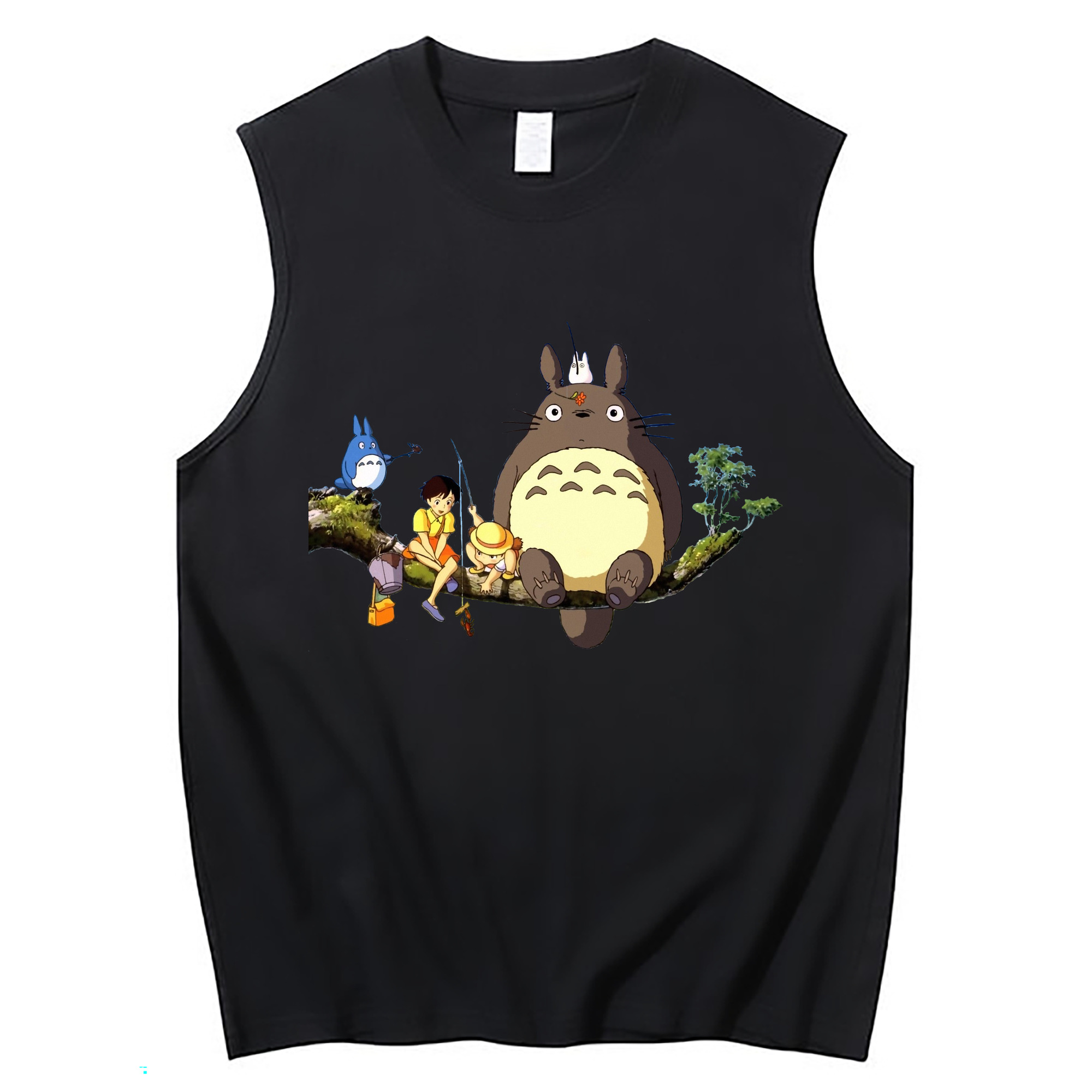 （画像用） となりのトトロ 草壁メイ 草壁サツキ My Neighbor Totoro Satsuki Kusakabe Mei Kusakabe コットン100％タンクトップ（フロントプリント）