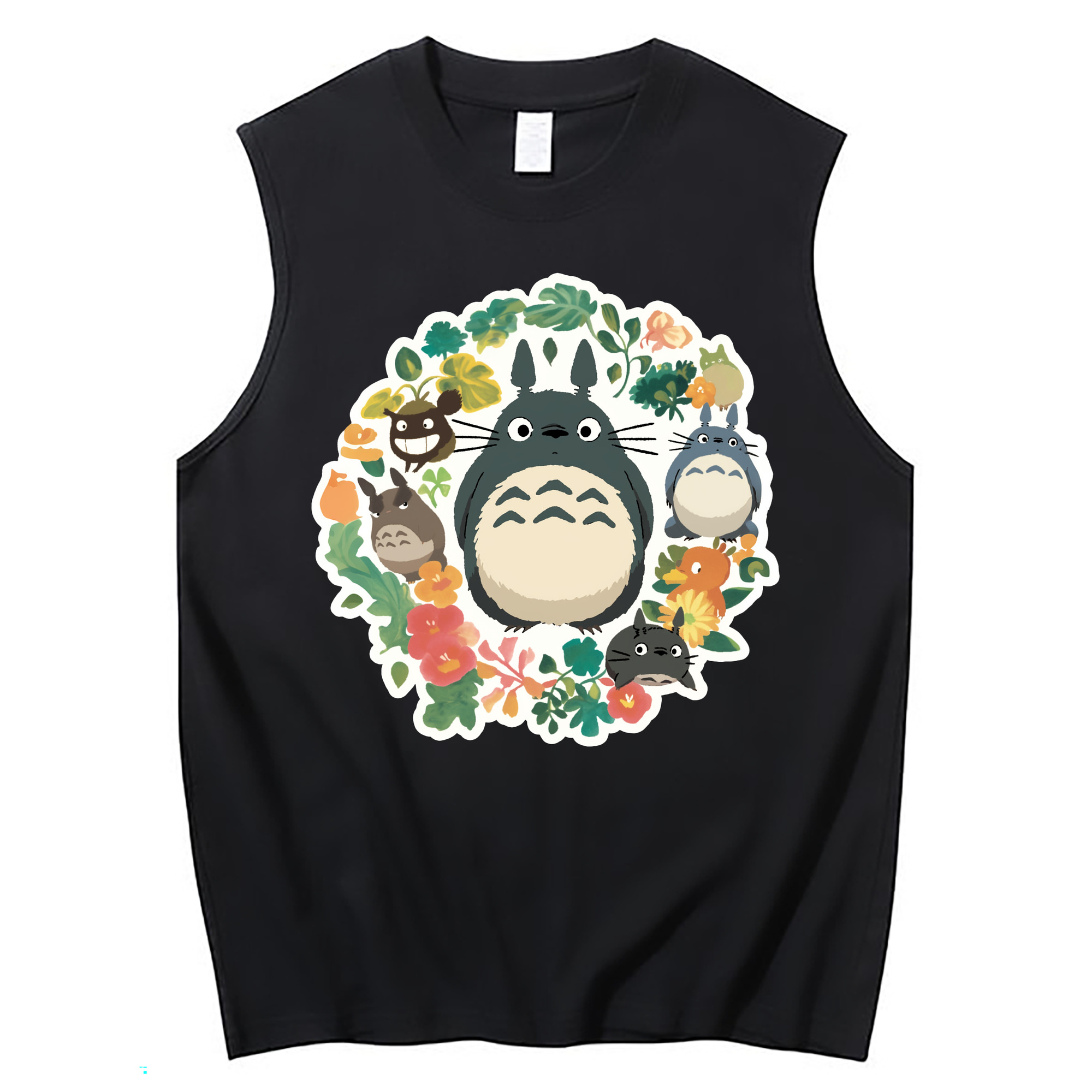 （画像用） となりのトトロ 草壁メイ 草壁サツキ My Neighbor Totoro Satsuki Kusakabe Mei Kusakabe コットン100％タンクトップ（フロントプリント）