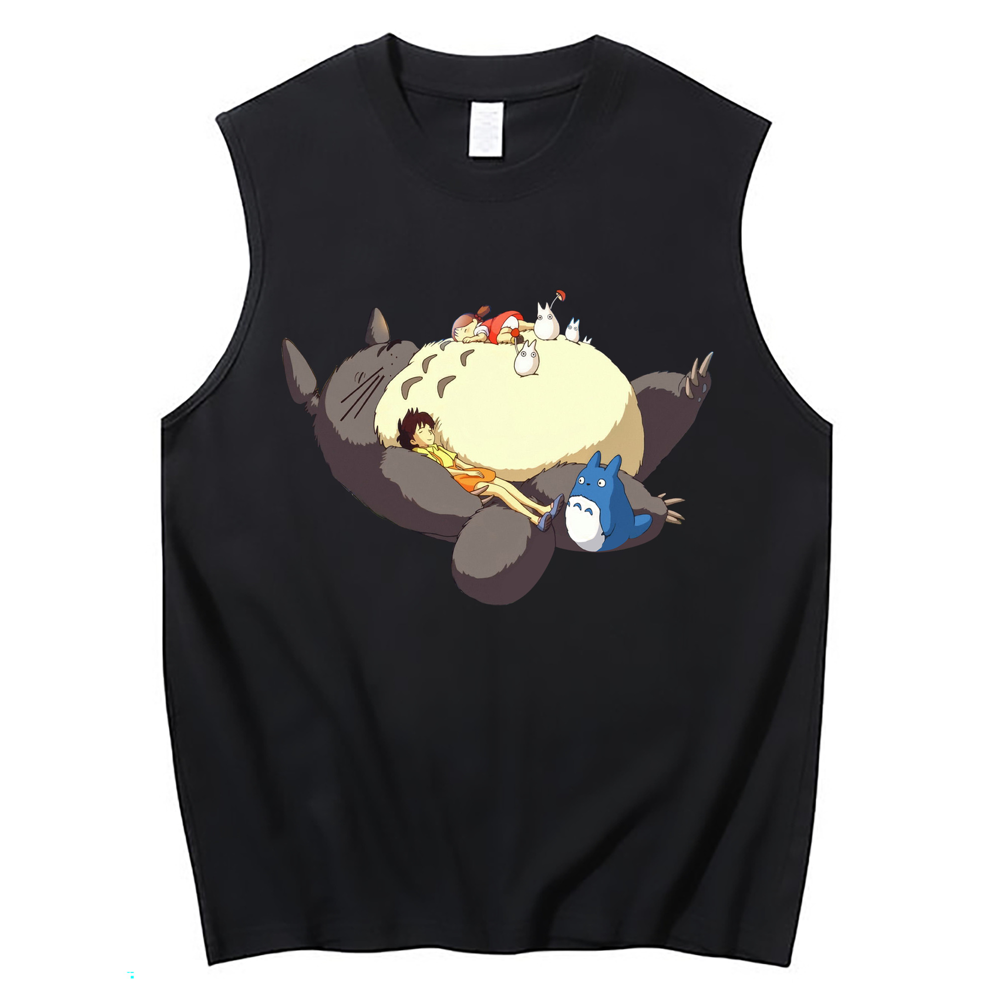 （画像用） となりのトトロ 草壁メイ 草壁サツキ My Neighbor Totoro Satsuki Kusakabe Mei Kusakabe コットン100％タンクトップ（フロントプリント）
