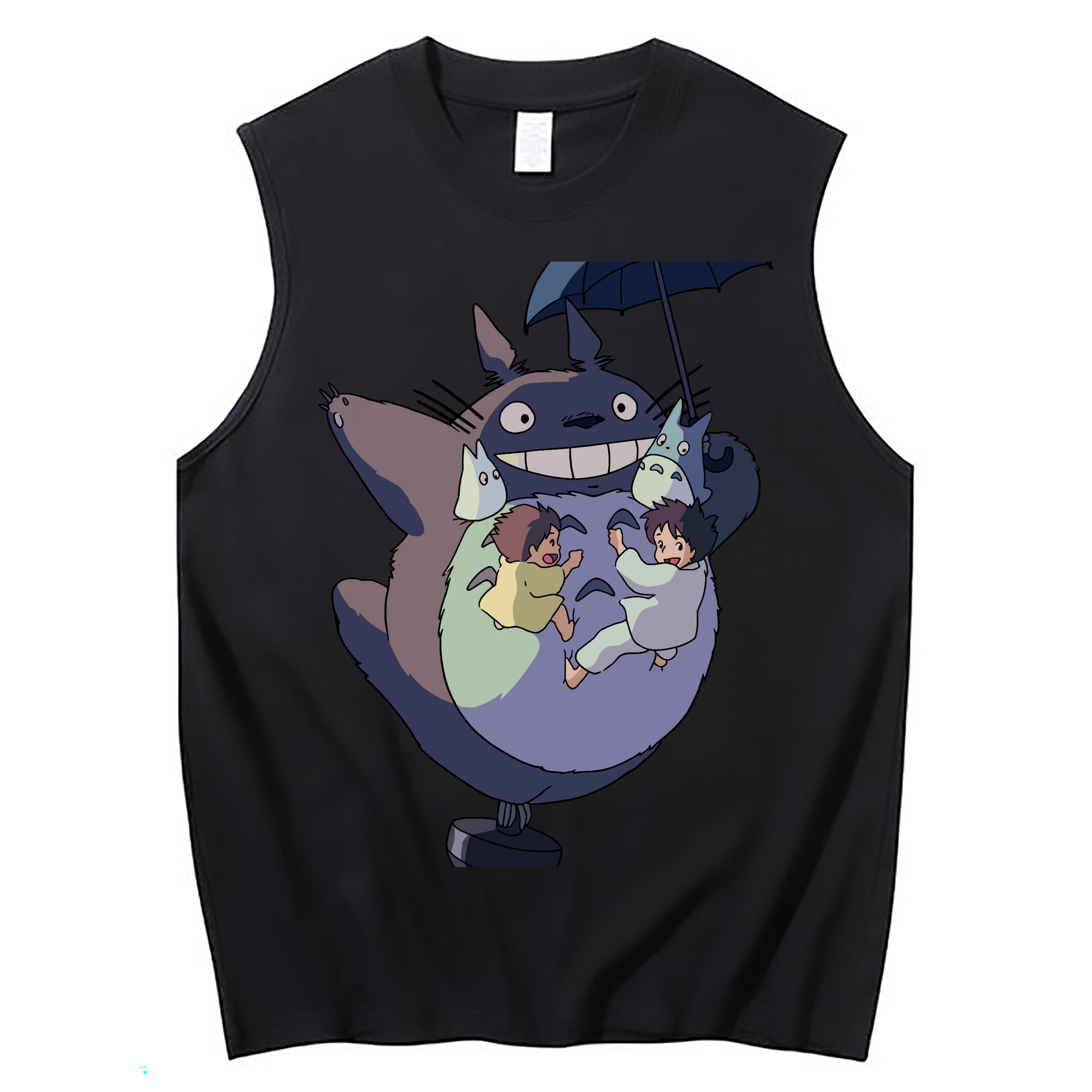 （画像用） となりのトトロ 草壁メイ 草壁サツキ My Neighbor Totoro Satsuki Kusakabe Mei Kusakabe コットン100％タンクトップ（フロントプリント）