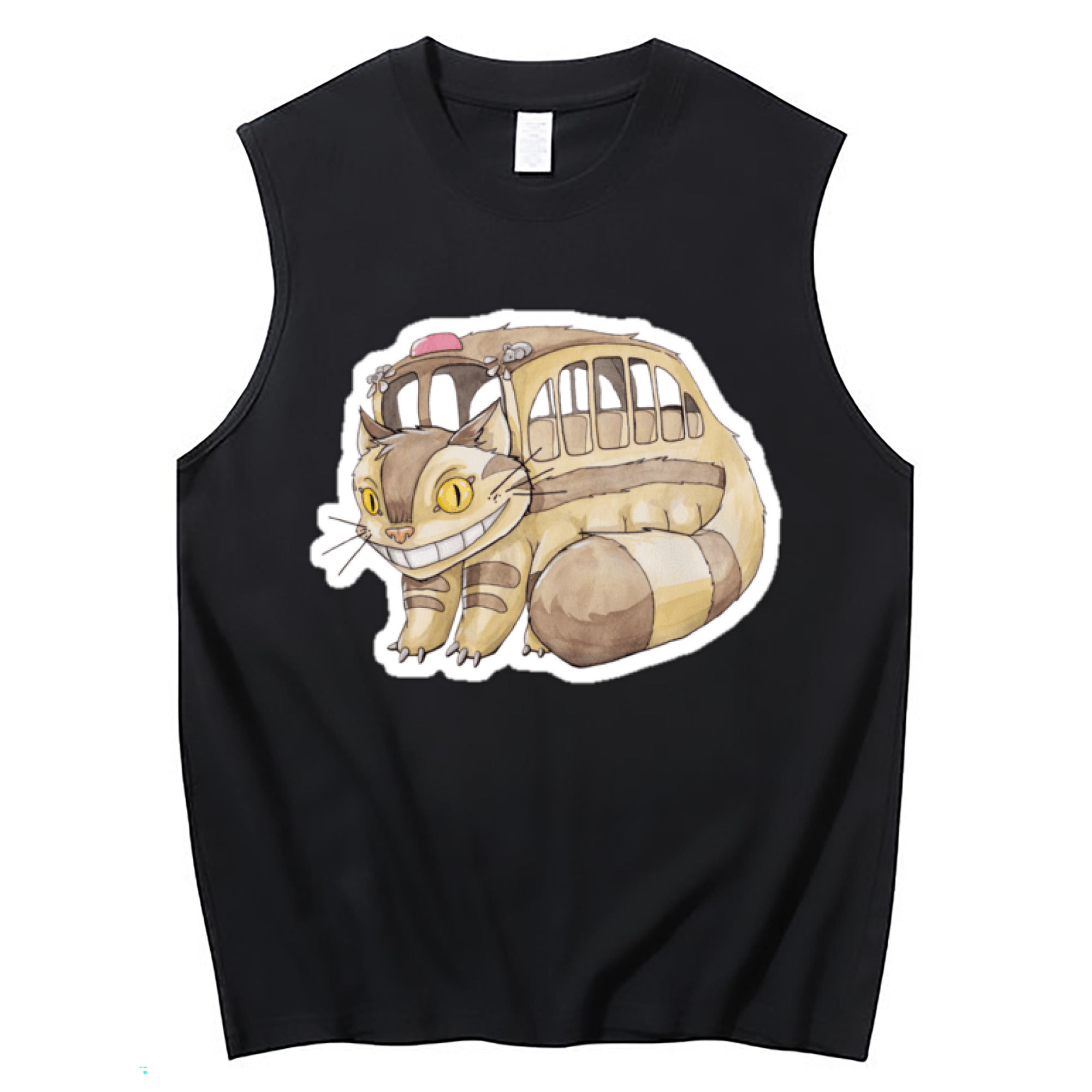 （画像用） となりのトトロ 草壁メイ 草壁サツキ My Neighbor Totoro Satsuki Kusakabe Mei Kusakabe コットン100％タンクトップ（フロントプリント）