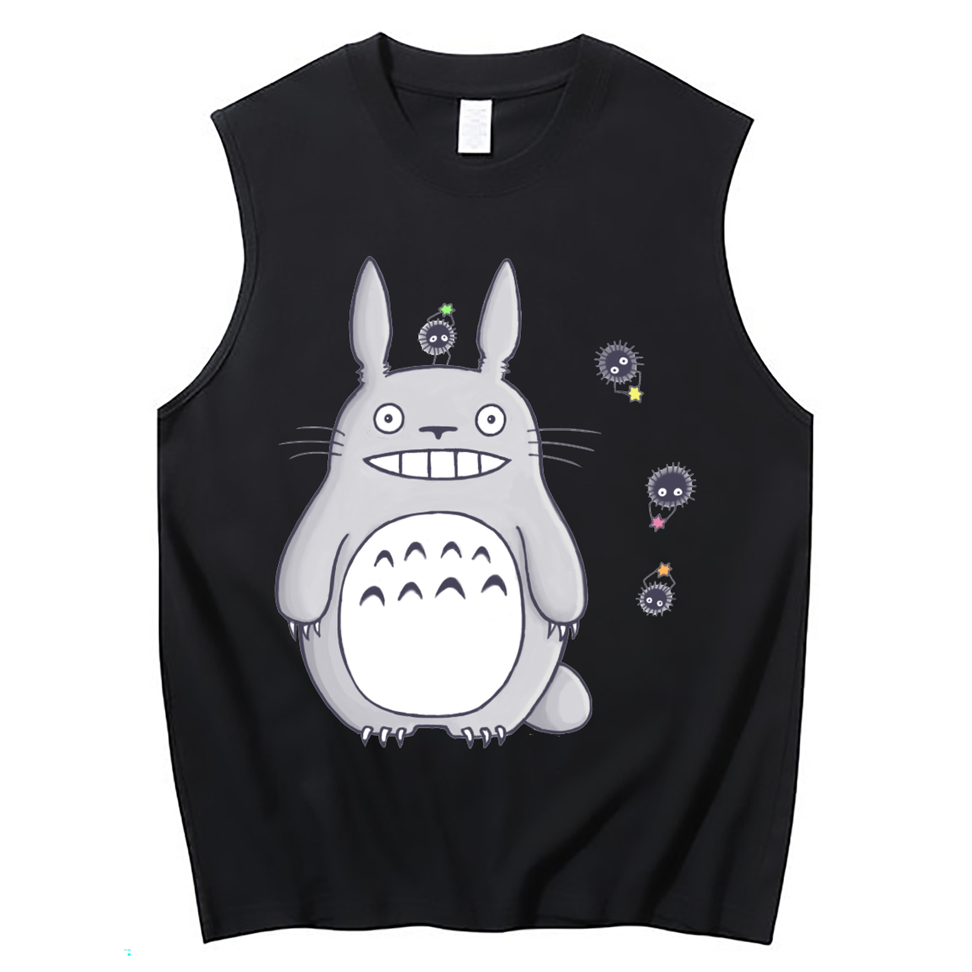 （画像用） となりのトトロ 草壁メイ 草壁サツキ My Neighbor Totoro Satsuki Kusakabe Mei Kusakabe コットン100％タンクトップ（フロントプリント）