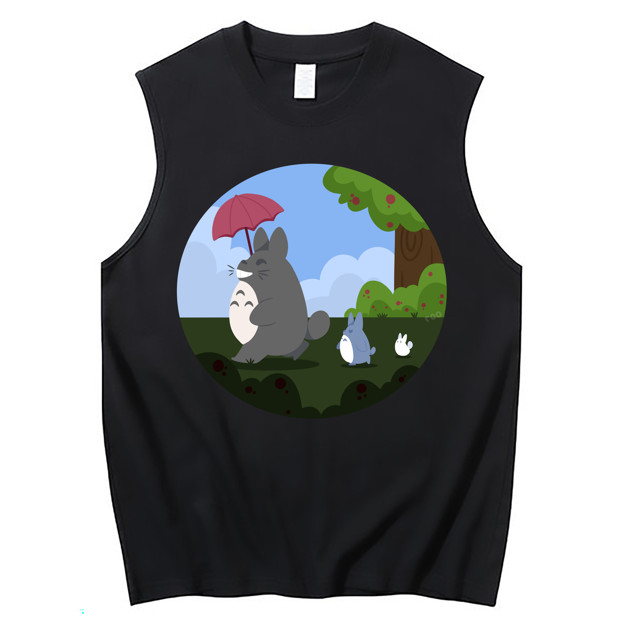 （画像用） となりのトトロ 草壁メイ 草壁サツキ My Neighbor Totoro Satsuki Kusakabe Mei Kusakabe コットン100％タンクトップ（フロントプリント）