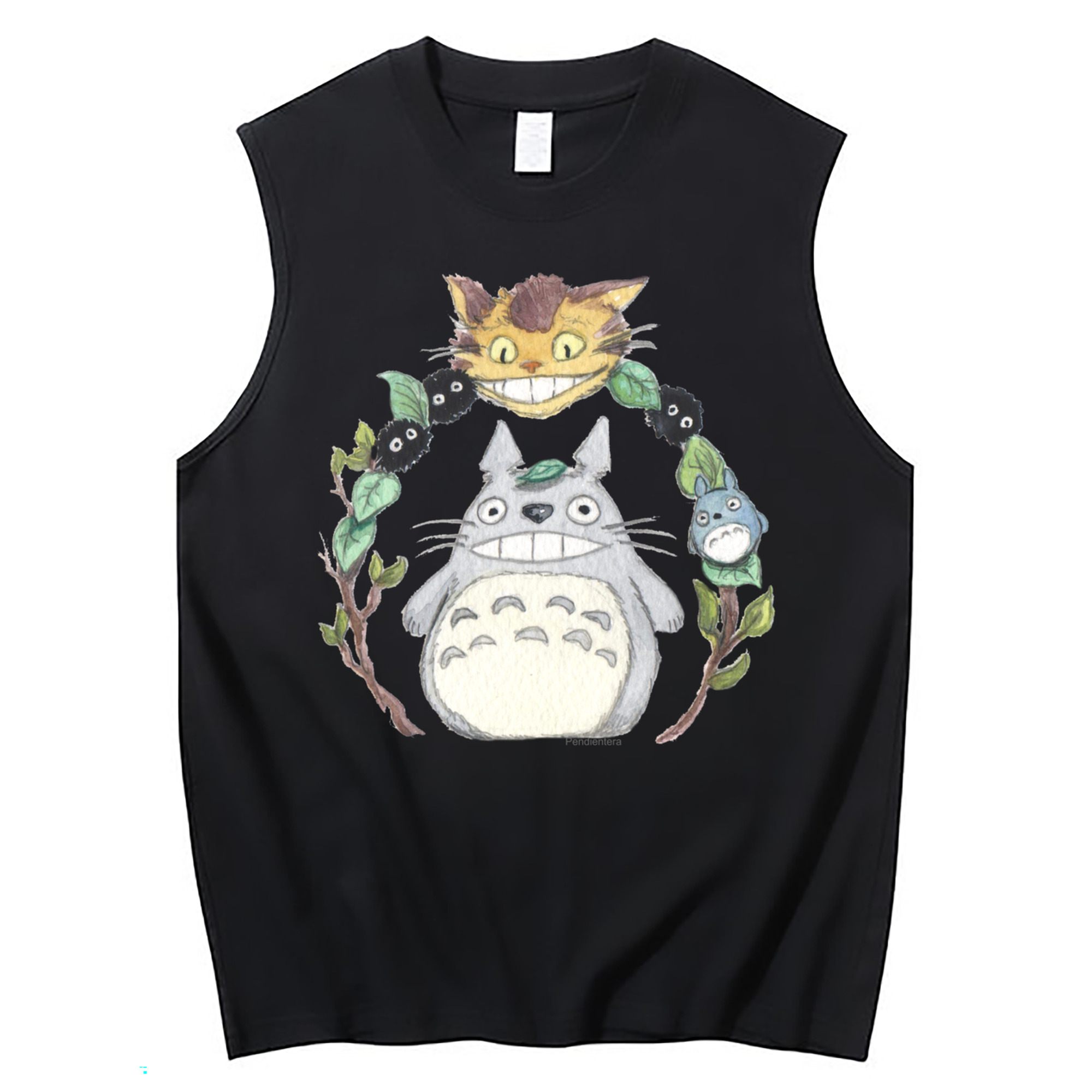 （画像用） となりのトトロ 草壁メイ 草壁サツキ My Neighbor Totoro Satsuki Kusakabe Mei Kusakabe コットン100％タンクトップ（フロントプリント）