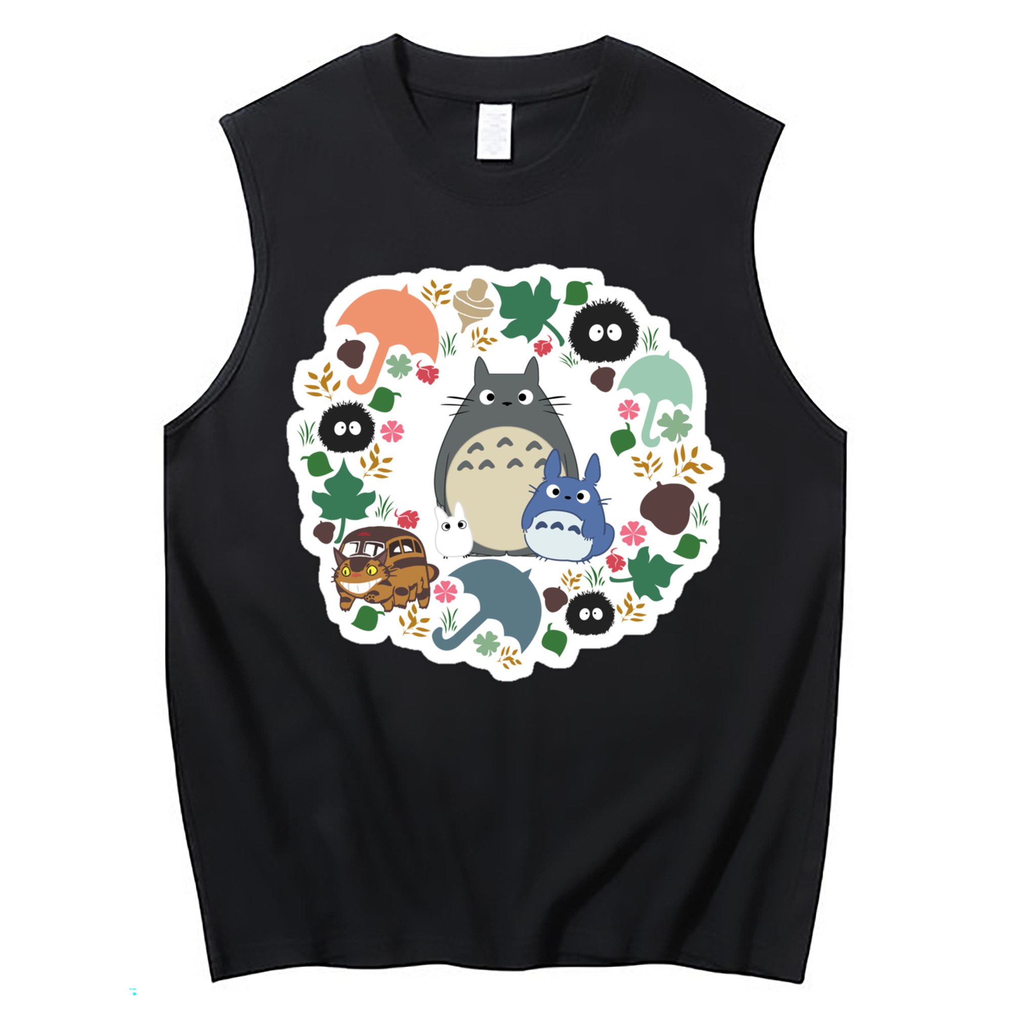 （画像用） となりのトトロ 草壁メイ 草壁サツキ My Neighbor Totoro Satsuki Kusakabe Mei Kusakabe コットン100％タンクトップ（フロントプリント）