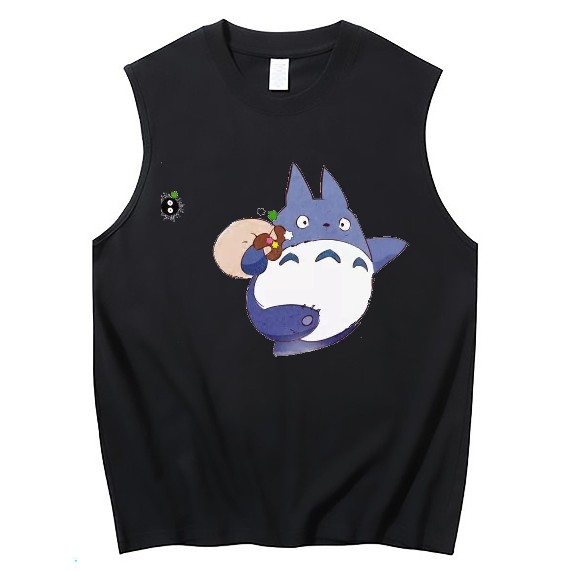 （画像用） となりのトトロ 草壁メイ 草壁サツキ My Neighbor Totoro Satsuki Kusakabe Mei Kusakabe コットン100％タンクトップ（フロントプリント）