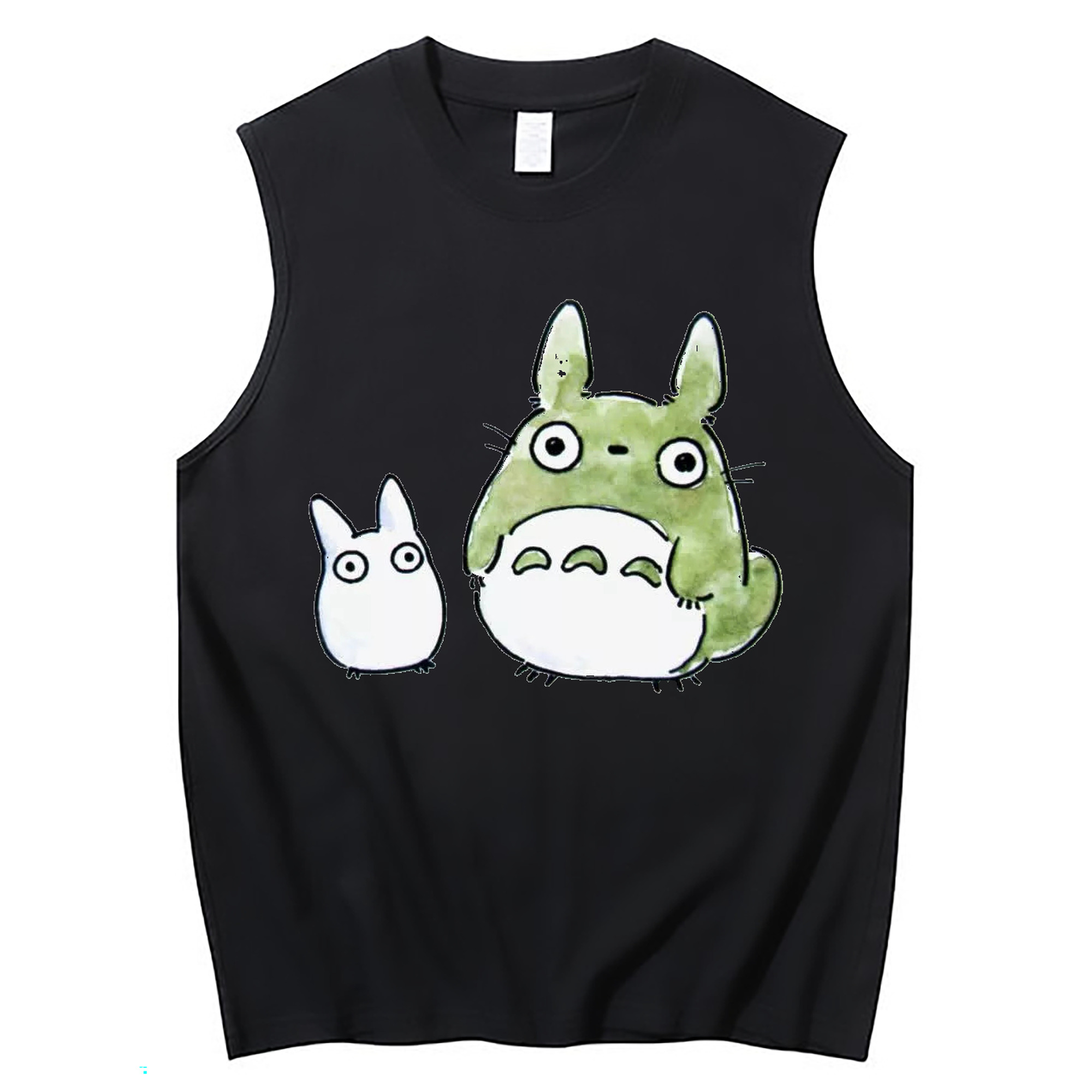 （画像用） となりのトトロ 草壁メイ 草壁サツキ My Neighbor Totoro Satsuki Kusakabe Mei Kusakabe コットン100％タンクトップ（フロントプリント）