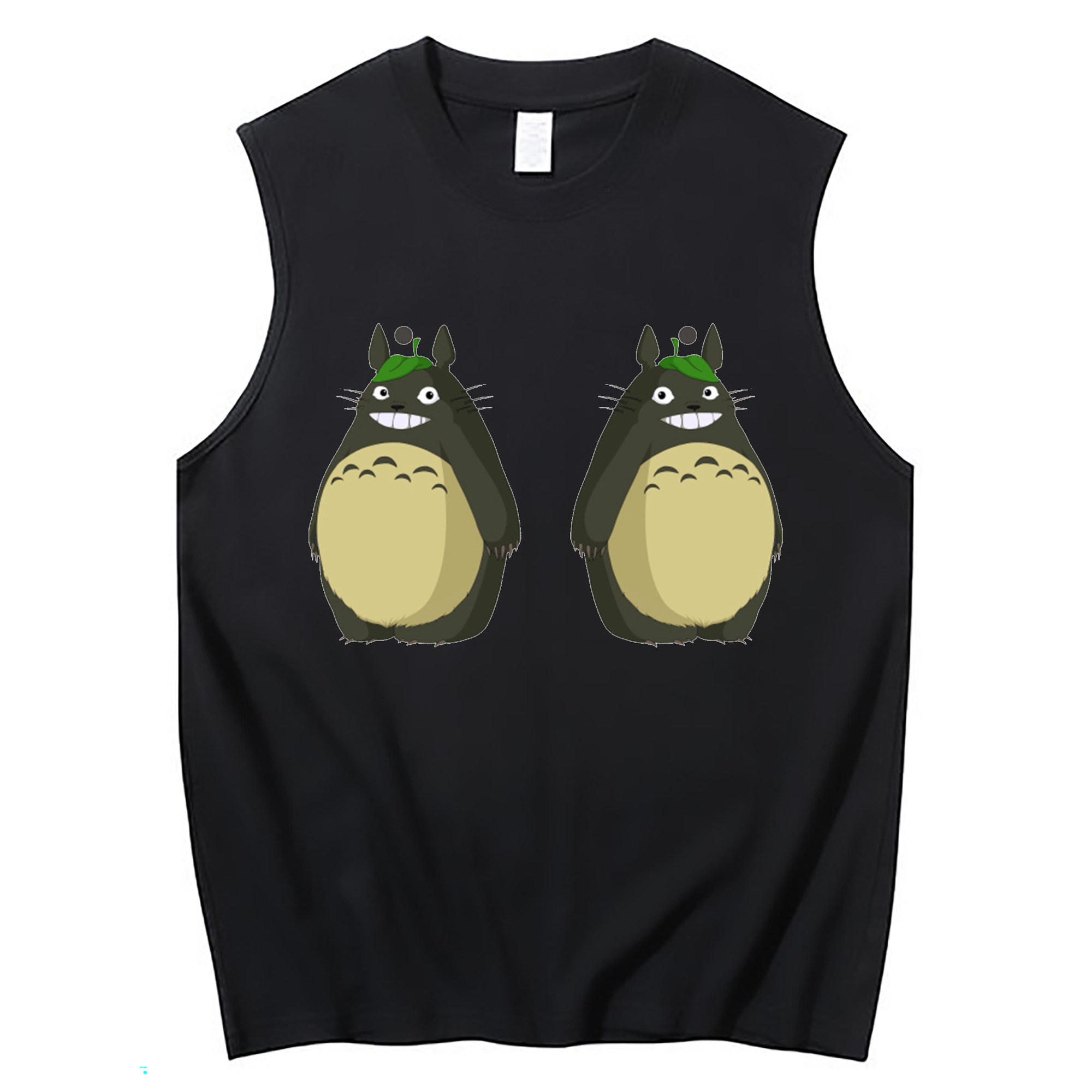 （画像用） となりのトトロ 草壁メイ 草壁サツキ My Neighbor Totoro Satsuki Kusakabe Mei Kusakabe コットン100％タンクトップ（フロントプリント）