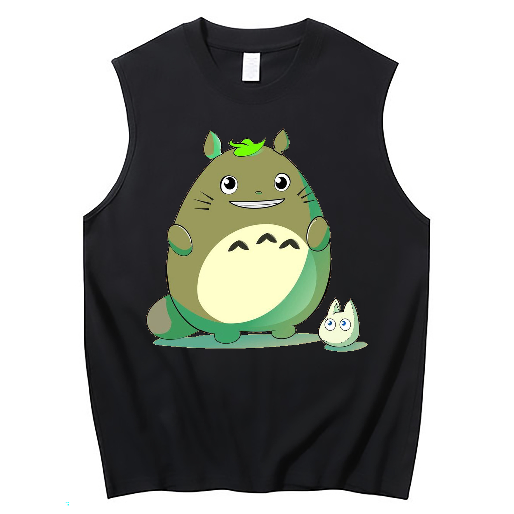 （画像用） となりのトトロ 草壁メイ 草壁サツキ My Neighbor Totoro Satsuki Kusakabe Mei Kusakabe コットン100％タンクトップ（フロントプリント）
