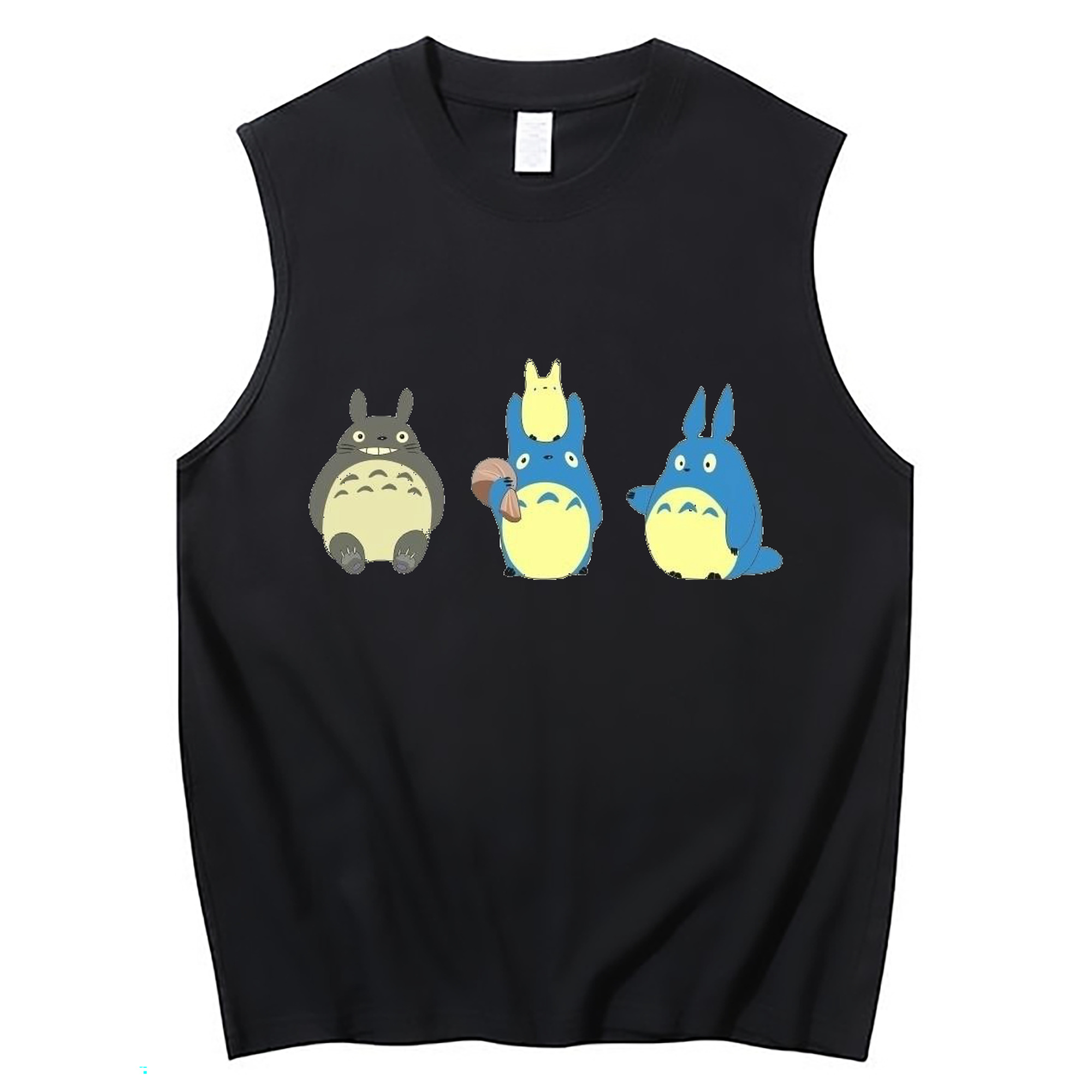 （画像用） となりのトトロ 草壁メイ 草壁サツキ My Neighbor Totoro Satsuki Kusakabe Mei Kusakabe コットン100％タンクトップ（フロントプリント）