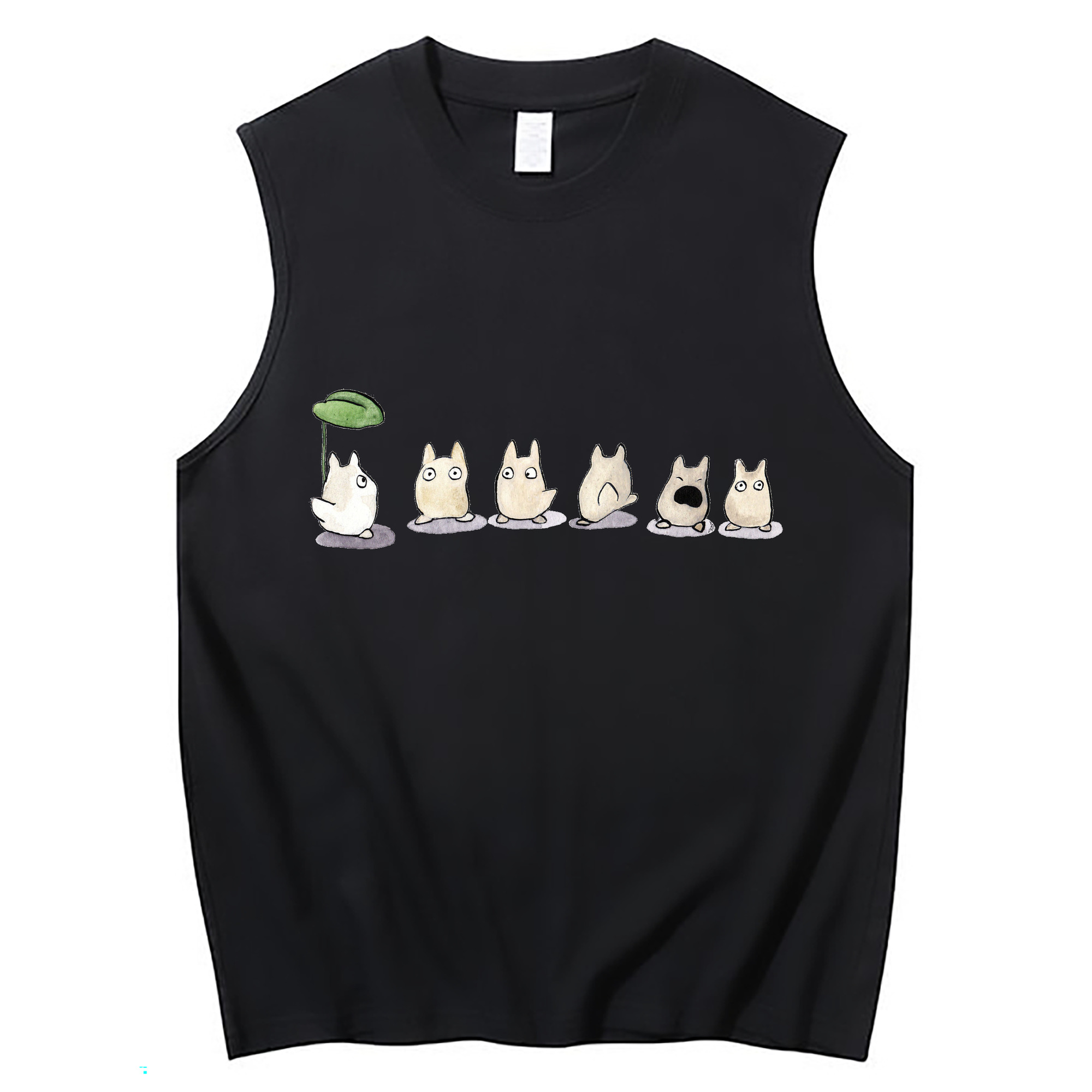（画像用） となりのトトロ 草壁メイ 草壁サツキ My Neighbor Totoro Satsuki Kusakabe Mei Kusakabe コットン100％タンクトップ（フロントプリント）