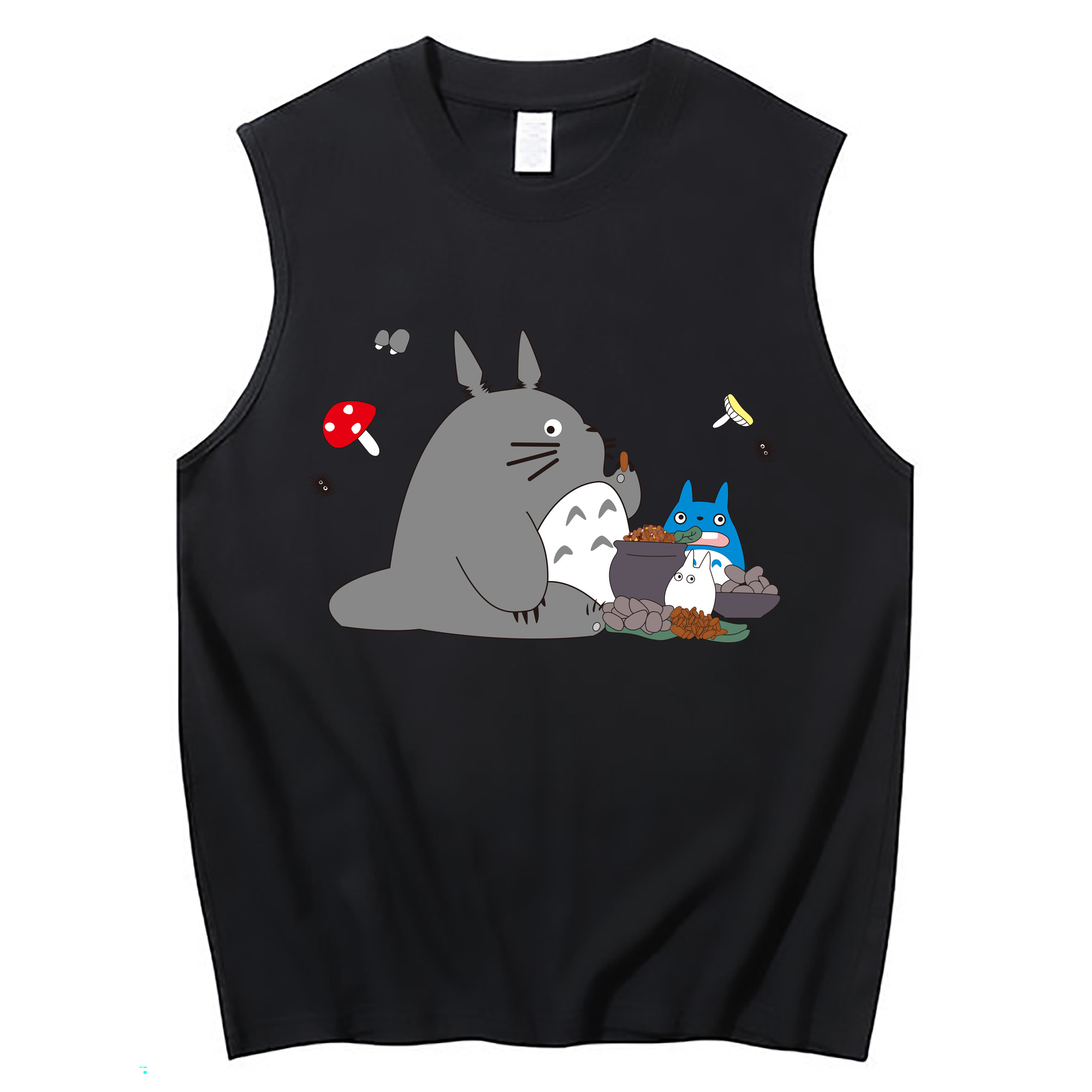 （画像用） となりのトトロ 草壁メイ 草壁サツキ My Neighbor Totoro Satsuki Kusakabe Mei Kusakabe コットン100％タンクトップ（フロントプリント）