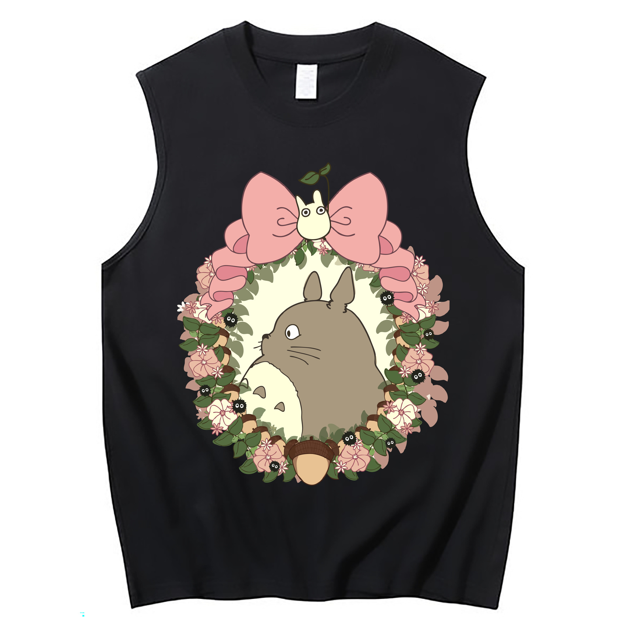 （画像用） となりのトトロ 草壁メイ 草壁サツキ My Neighbor Totoro Satsuki Kusakabe Mei Kusakabe コットン100％タンクトップ（フロントプリント）