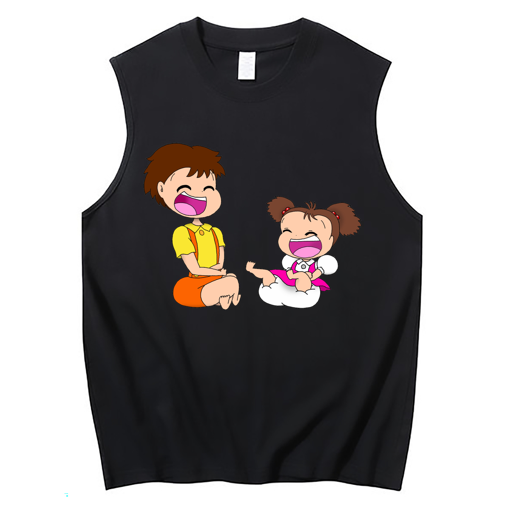 （画像用） となりのトトロ 草壁メイ 草壁サツキ My Neighbor Totoro Satsuki Kusakabe Mei Kusakabe コットン100％タンクトップ（フロントプリント）