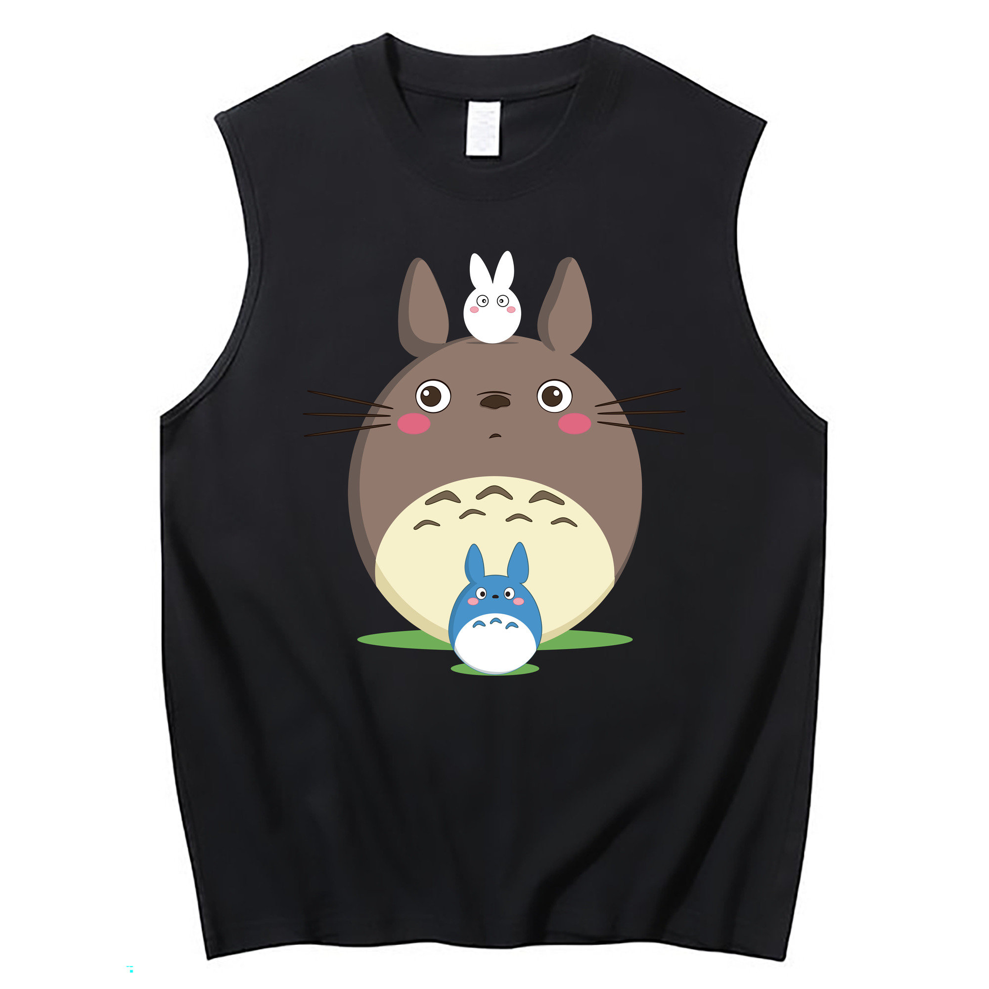 （画像用） となりのトトロ 草壁メイ 草壁サツキ My Neighbor Totoro Satsuki Kusakabe Mei Kusakabe コットン100％タンクトップ（フロントプリント）