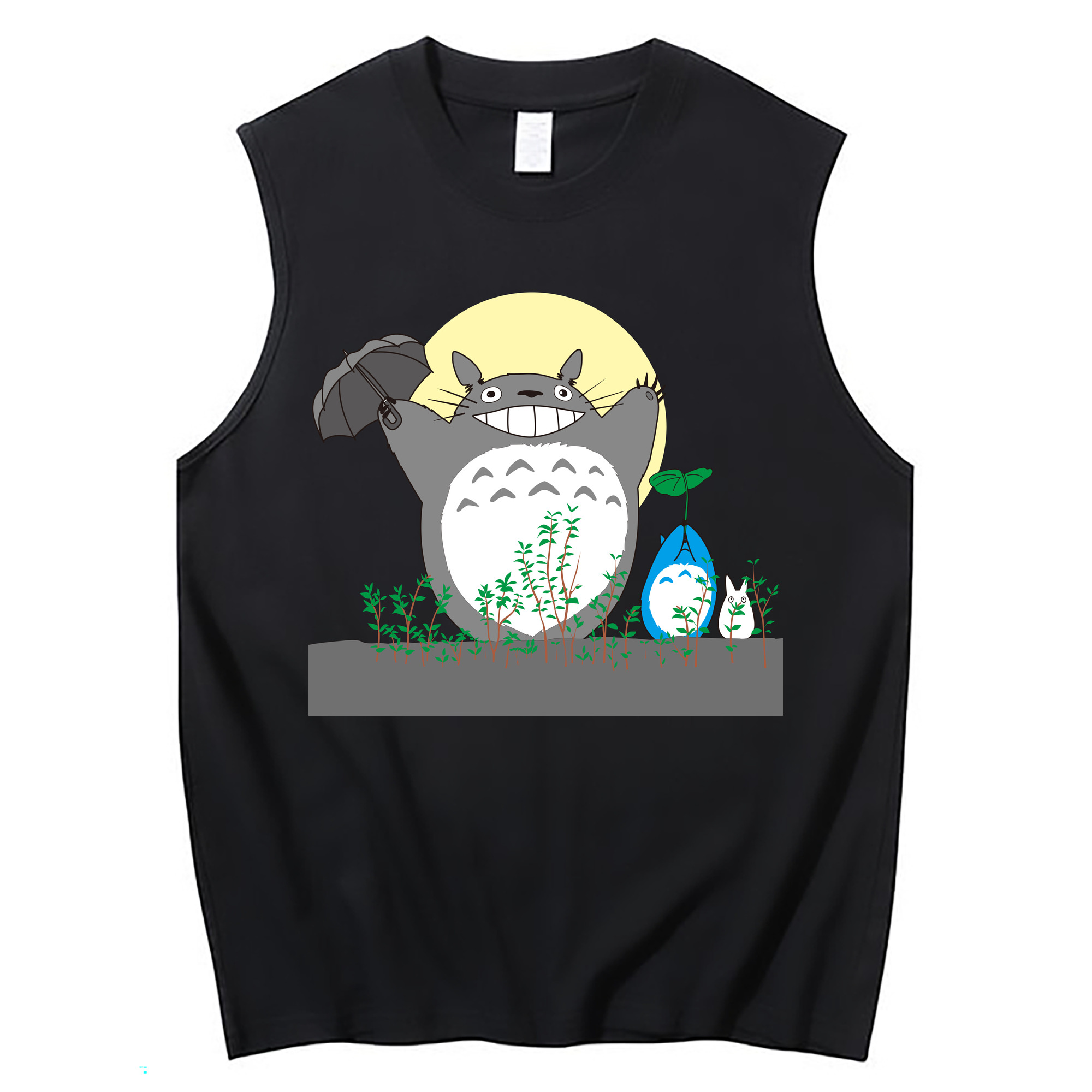 （画像用） となりのトトロ 草壁メイ 草壁サツキ My Neighbor Totoro Satsuki Kusakabe Mei Kusakabe コットン100％タンクトップ（フロントプリント）