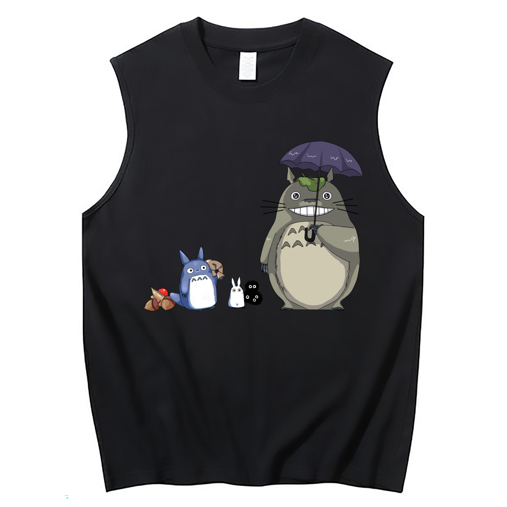 （画像用） となりのトトロ 草壁メイ 草壁サツキ My Neighbor Totoro Satsuki Kusakabe Mei Kusakabe コットン100％タンクトップ（フロントプリント）