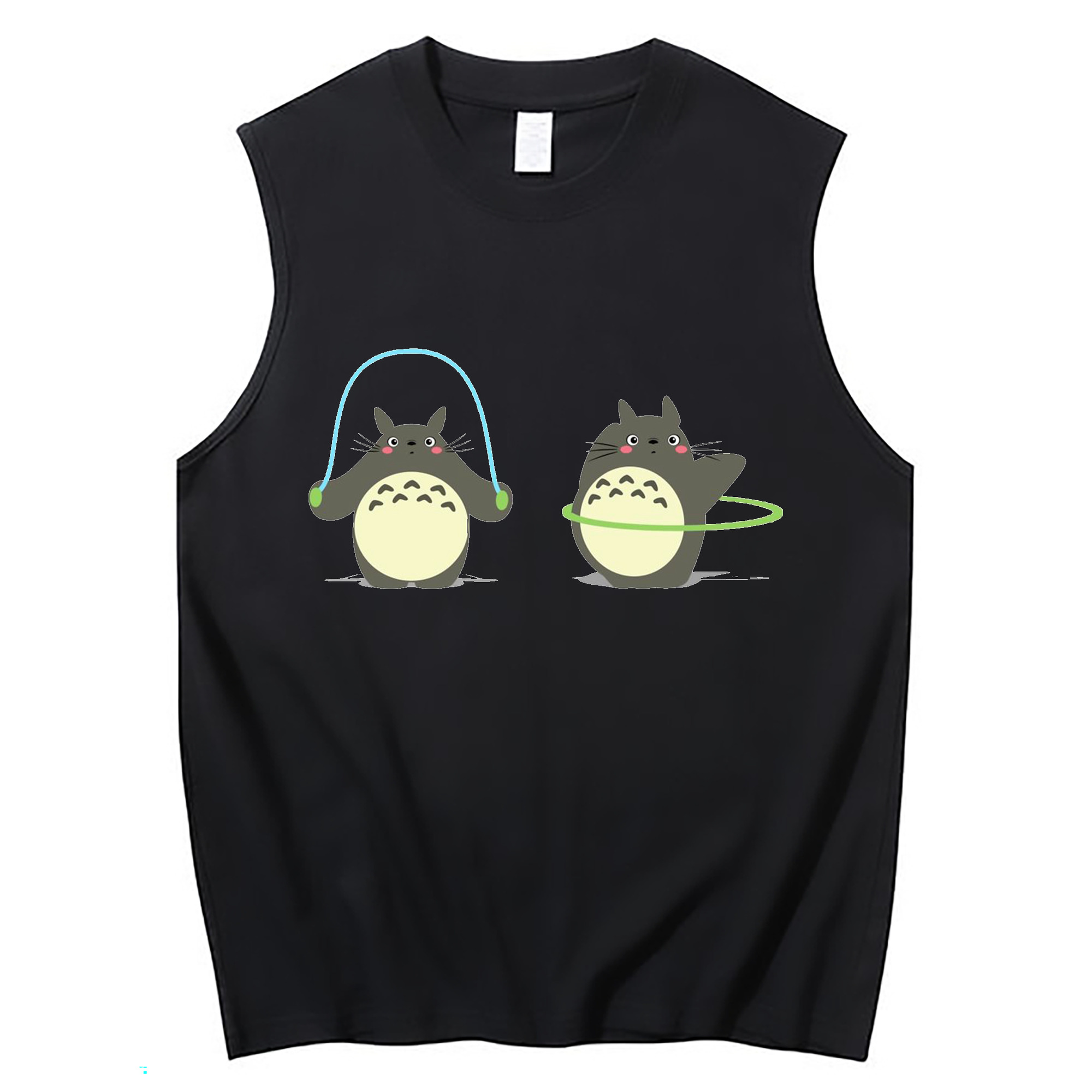 （画像用） となりのトトロ 草壁メイ 草壁サツキ My Neighbor Totoro Satsuki Kusakabe Mei Kusakabe コットン100％タンクトップ（フロントプリント）