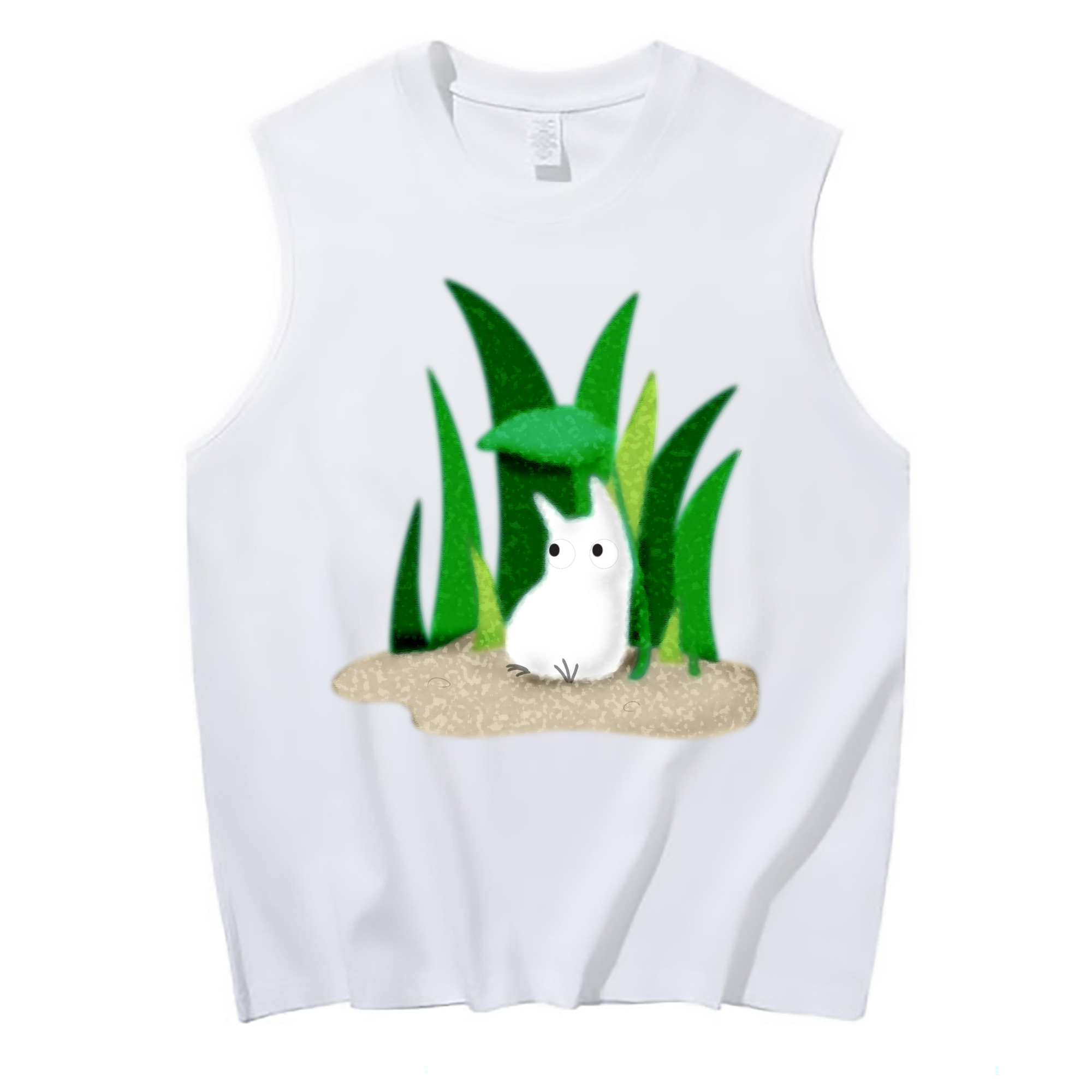 （画像用） となりのトトロ 草壁メイ 草壁サツキ My Neighbor Totoro Satsuki Kusakabe Mei Kusakabe コットン100％タンクトップ（フロントプリント）