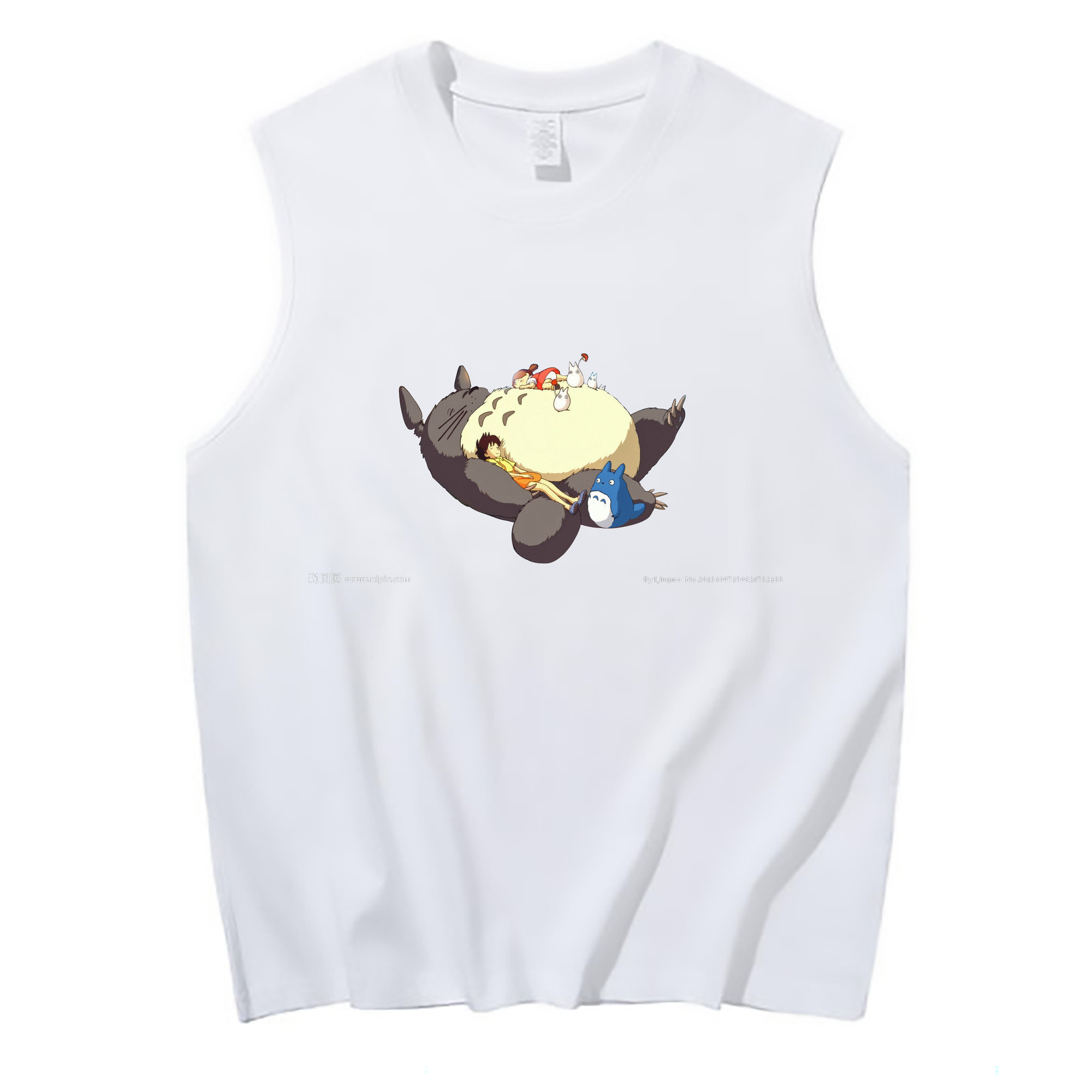 （画像用） となりのトトロ 草壁メイ 草壁サツキ My Neighbor Totoro Satsuki Kusakabe Mei Kusakabe コットン100％タンクトップ（フロントプリント）