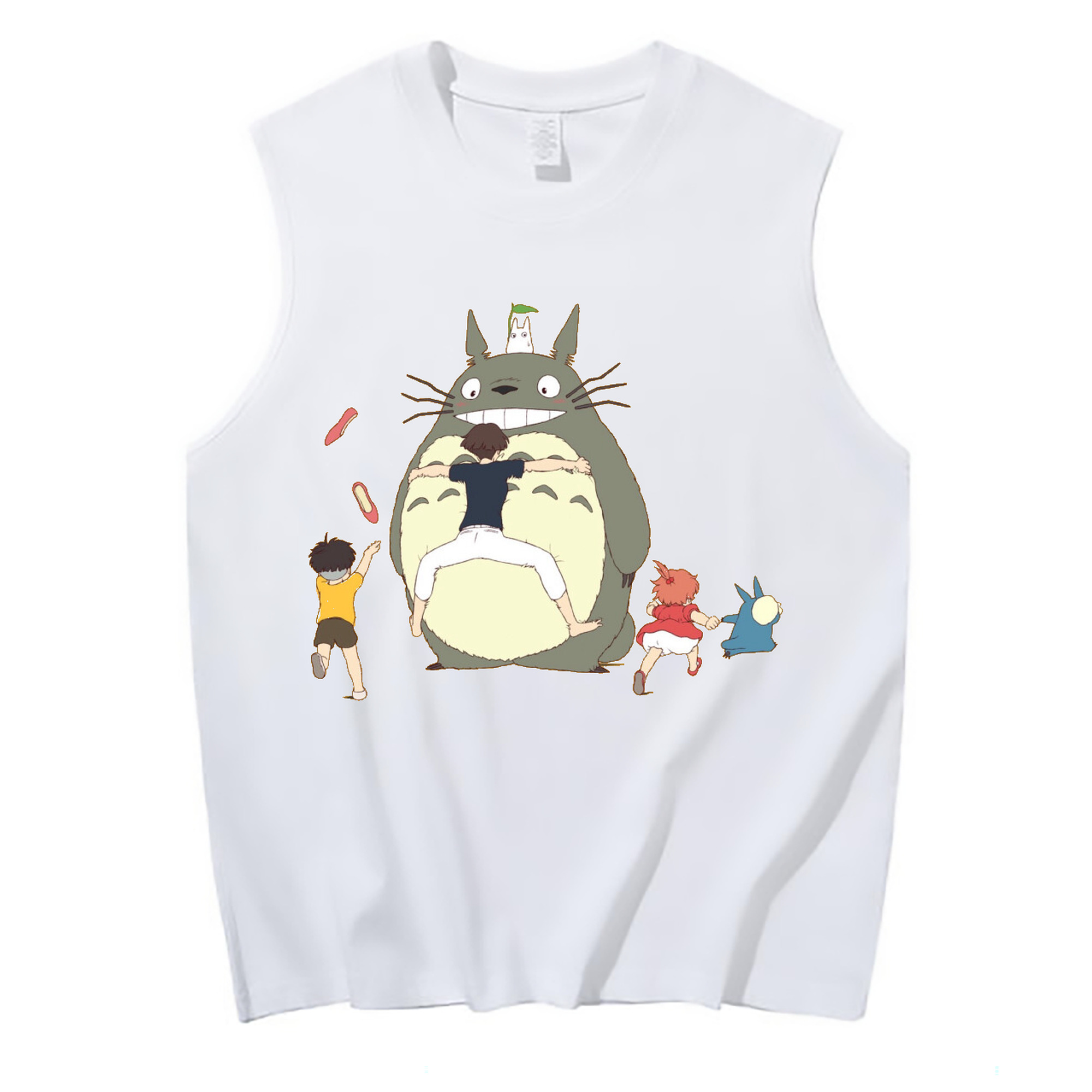 （画像用） となりのトトロ 草壁メイ 草壁サツキ My Neighbor Totoro Satsuki Kusakabe Mei Kusakabe コットン100％タンクトップ（フロントプリント）