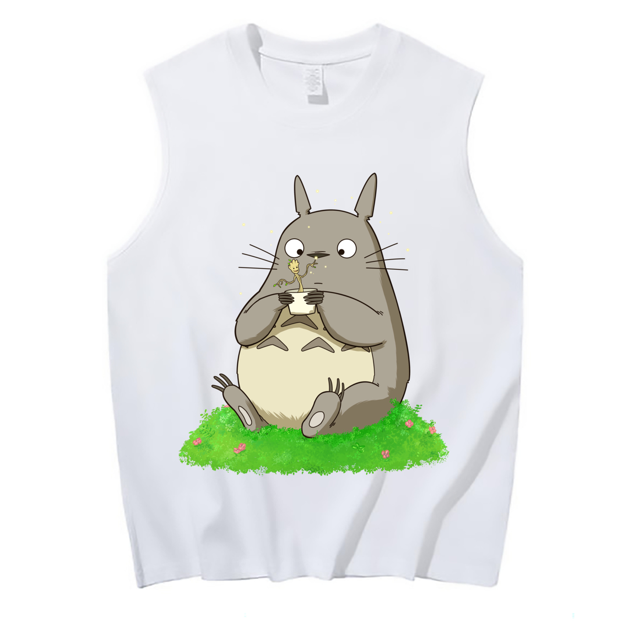 （画像用） となりのトトロ 草壁メイ 草壁サツキ My Neighbor Totoro Satsuki Kusakabe Mei Kusakabe コットン100％タンクトップ（フロントプリント）