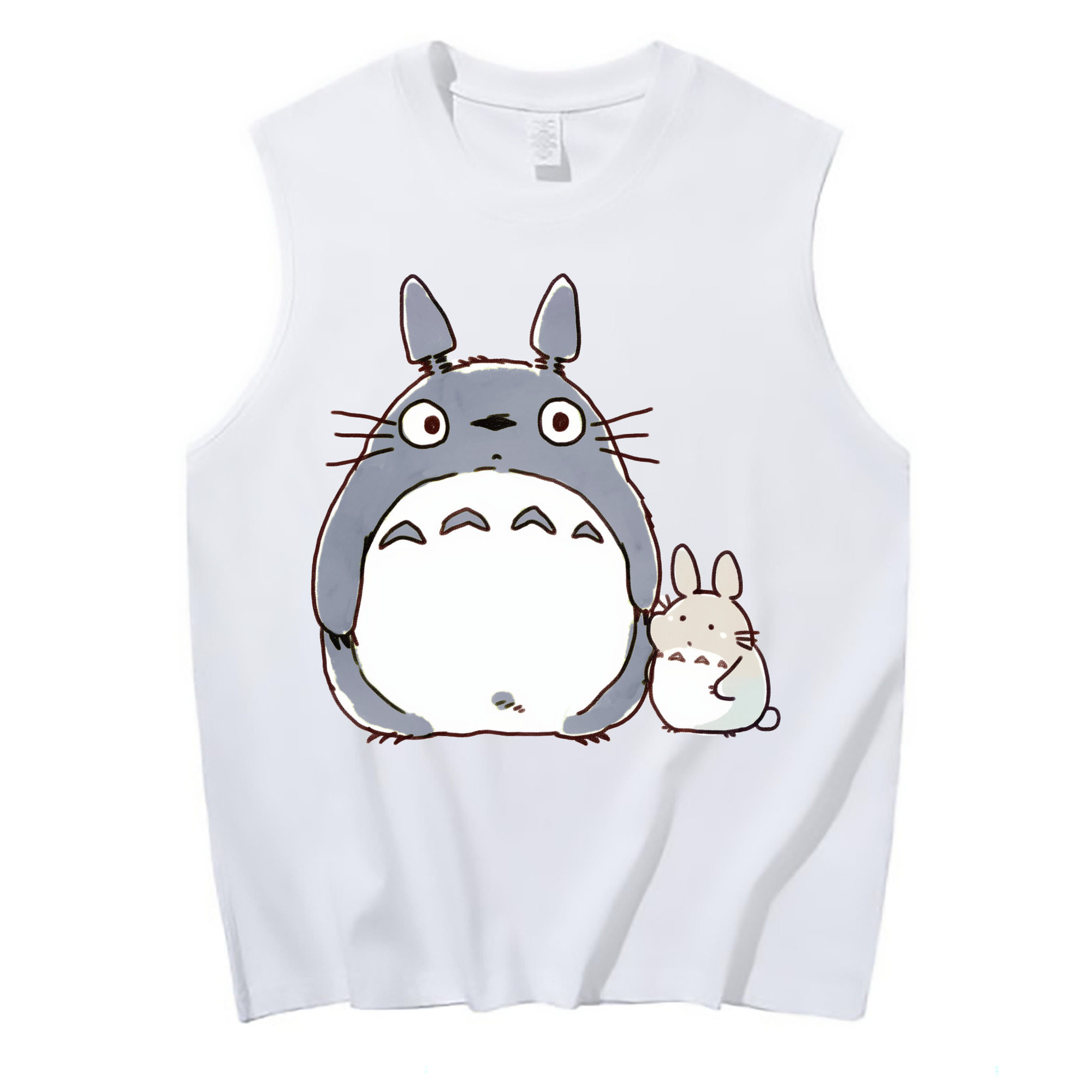 （画像用） となりのトトロ 草壁メイ 草壁サツキ My Neighbor Totoro Satsuki Kusakabe Mei Kusakabe コットン100％タンクトップ（フロントプリント）
