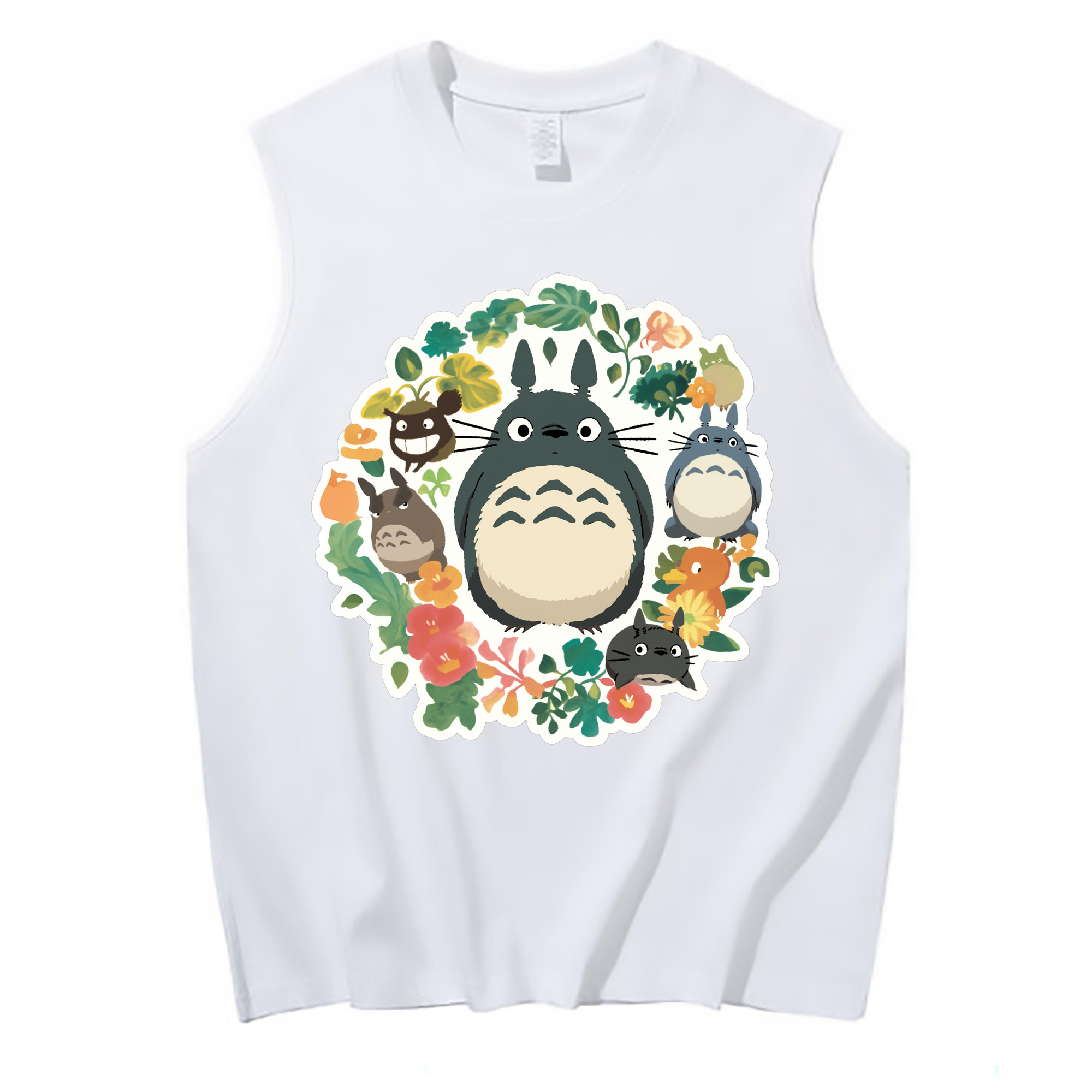 （画像用） となりのトトロ 草壁メイ 草壁サツキ My Neighbor Totoro Satsuki Kusakabe Mei Kusakabe コットン100％タンクトップ（フロントプリント）