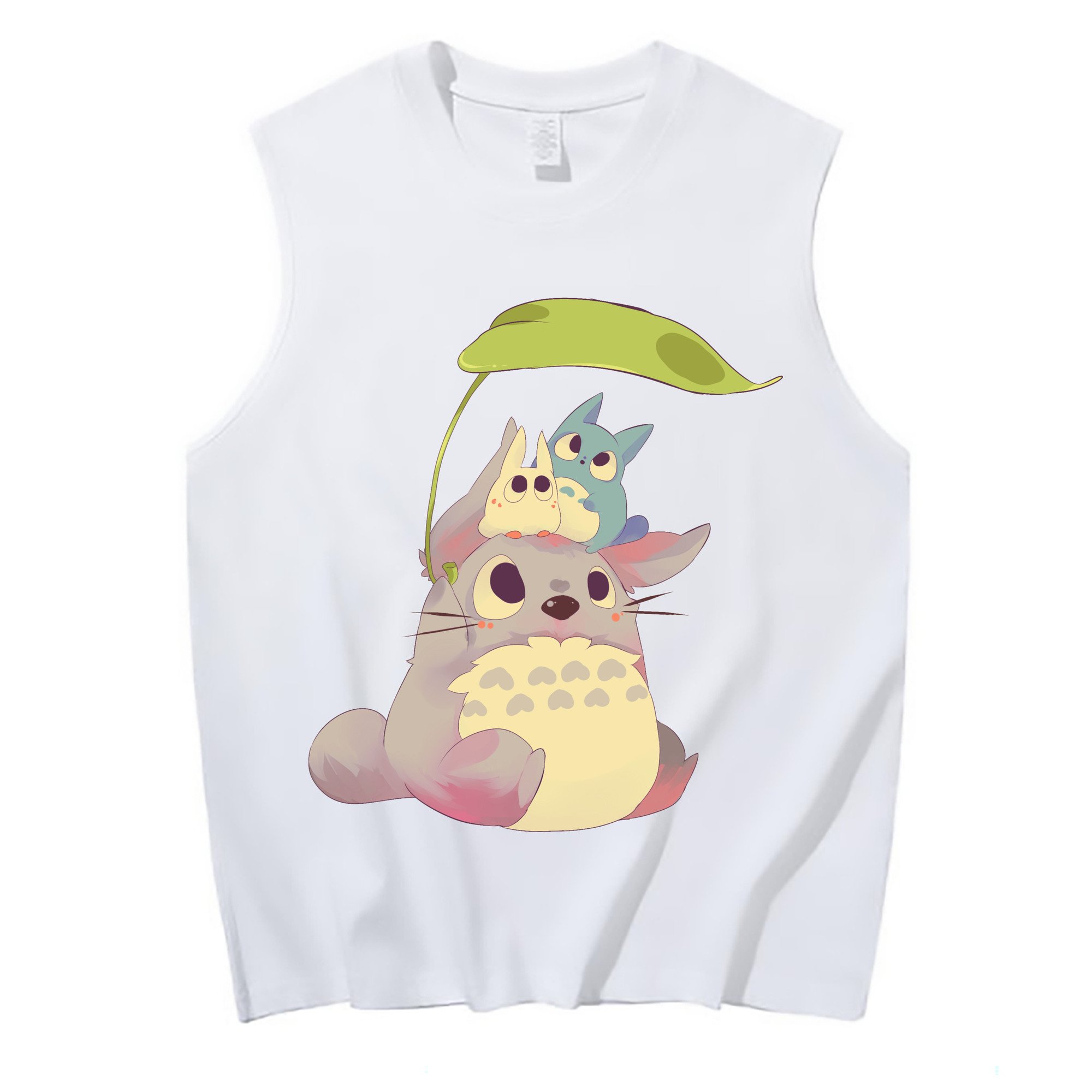 （画像用） となりのトトロ 草壁メイ 草壁サツキ My Neighbor Totoro Satsuki Kusakabe Mei Kusakabe コットン100％タンクトップ（フロントプリント）