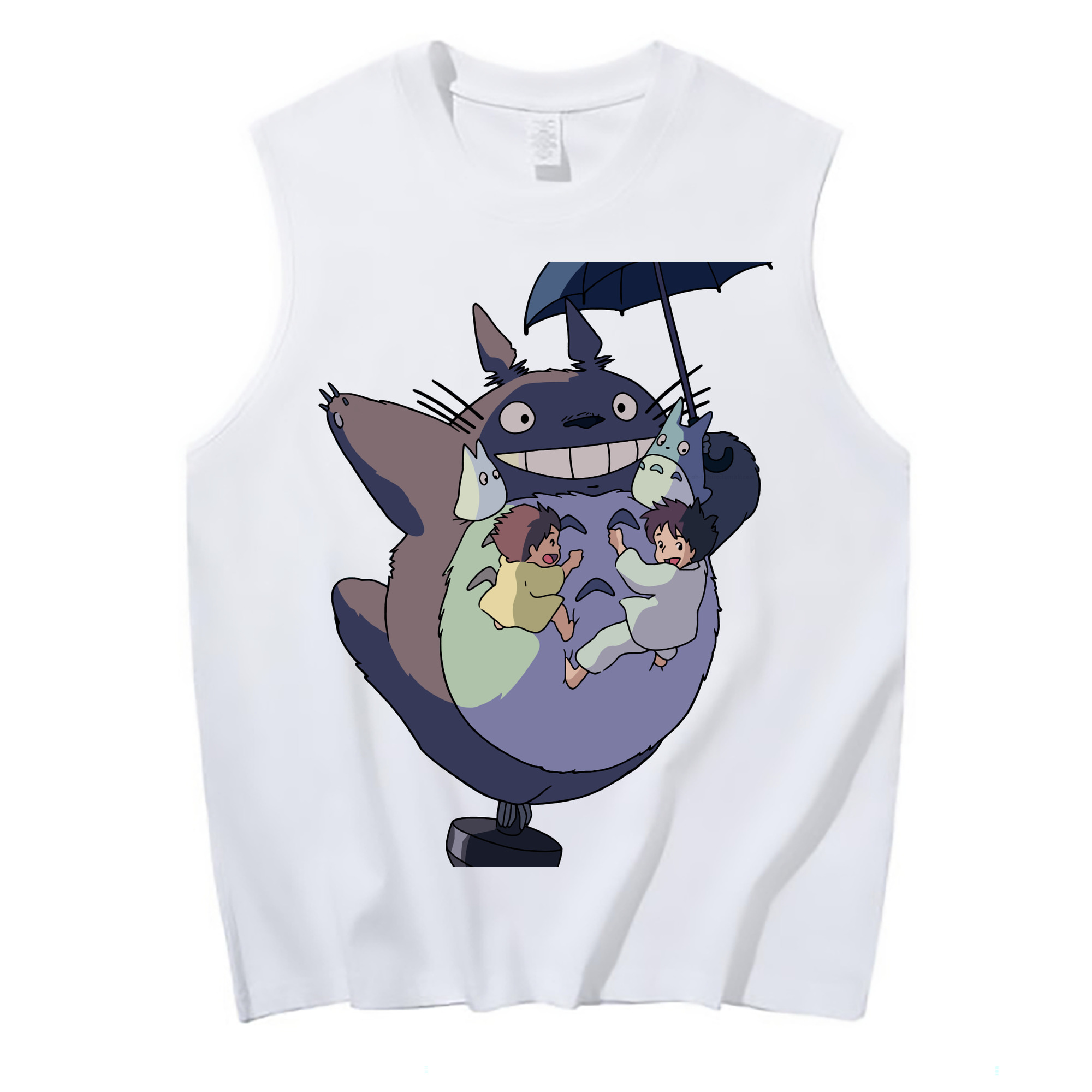 （画像用） となりのトトロ 草壁メイ 草壁サツキ My Neighbor Totoro Satsuki Kusakabe Mei Kusakabe コットン100％タンクトップ（フロントプリント）
