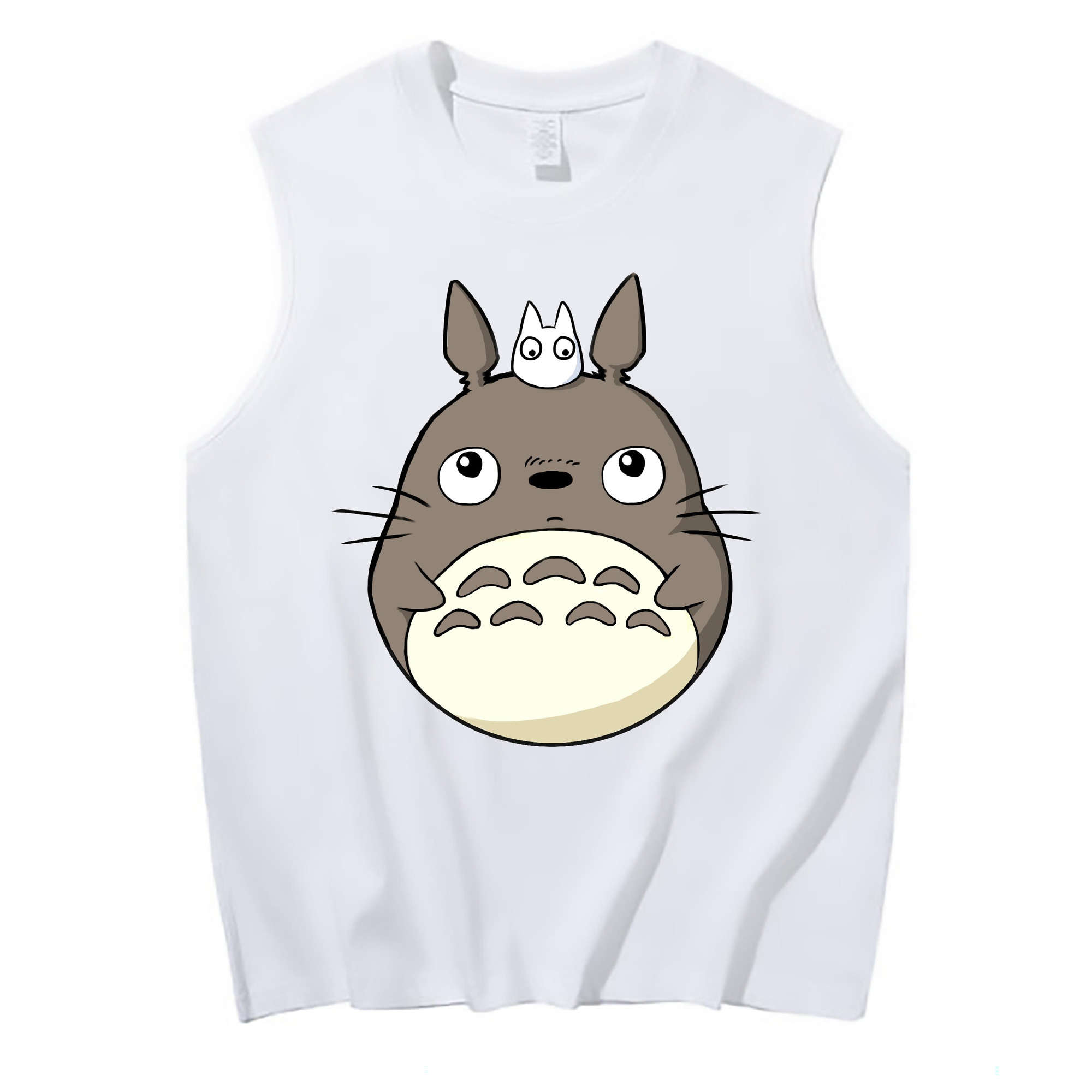 （画像用） となりのトトロ 草壁メイ 草壁サツキ My Neighbor Totoro Satsuki Kusakabe Mei Kusakabe コットン100％タンクトップ（フロントプリント）