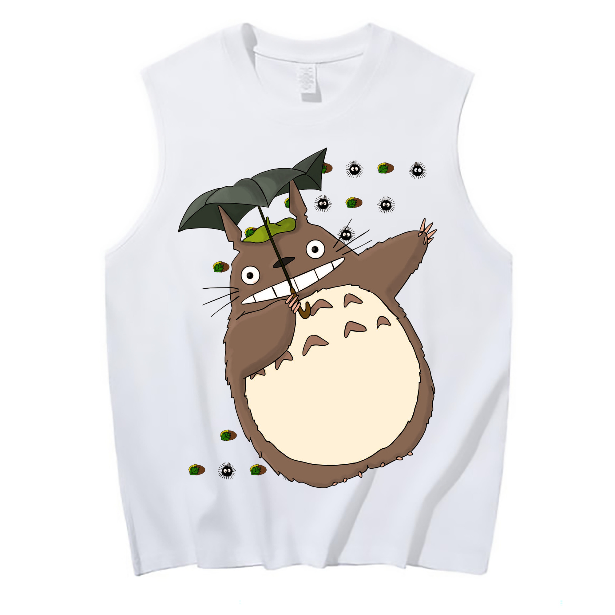 （画像用） となりのトトロ 草壁メイ 草壁サツキ My Neighbor Totoro Satsuki Kusakabe Mei Kusakabe コットン100％タンクトップ（フロントプリント）