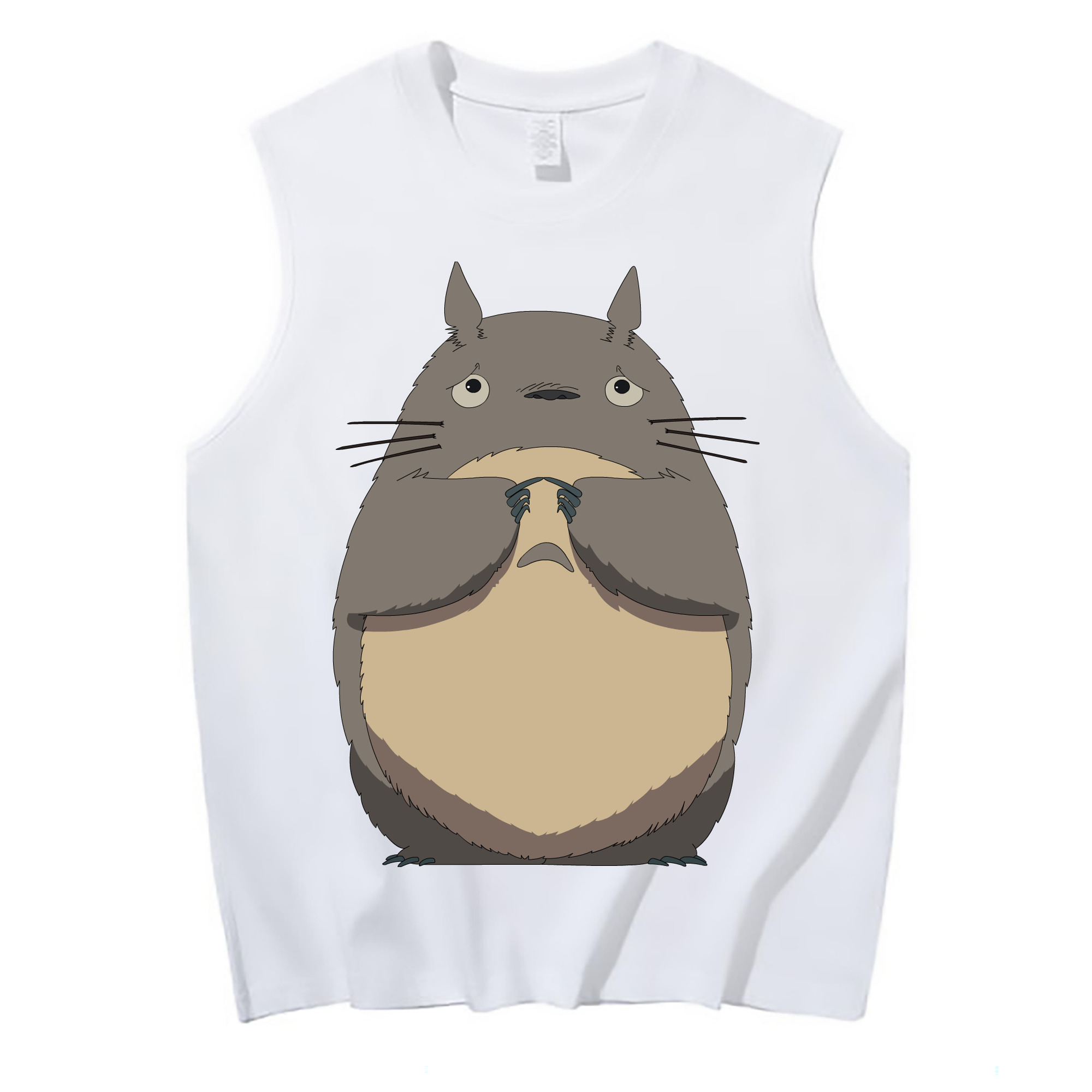 （画像用） となりのトトロ 草壁メイ 草壁サツキ My Neighbor Totoro Satsuki Kusakabe Mei Kusakabe コットン100％タンクトップ（フロントプリント）