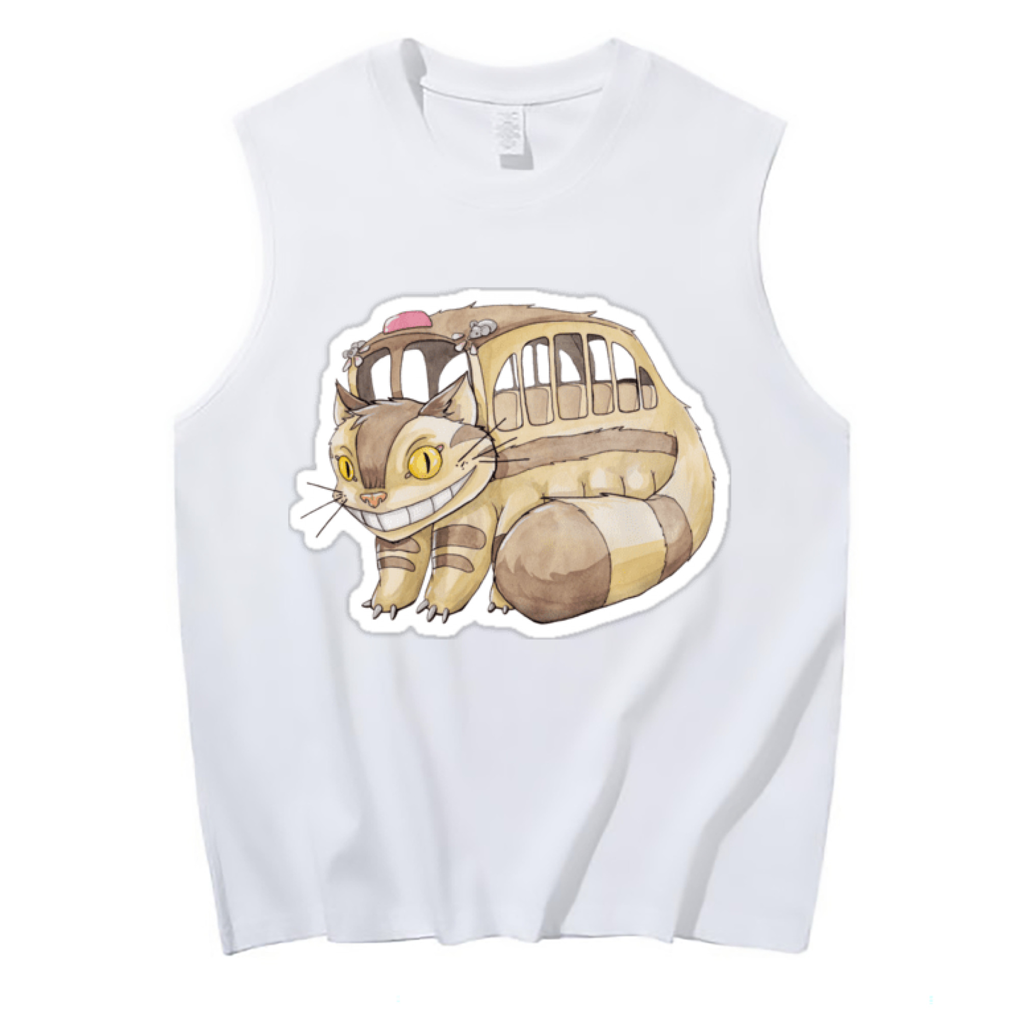 （画像用） となりのトトロ 草壁メイ 草壁サツキ My Neighbor Totoro Satsuki Kusakabe Mei Kusakabe コットン100％タンクトップ（フロントプリント）