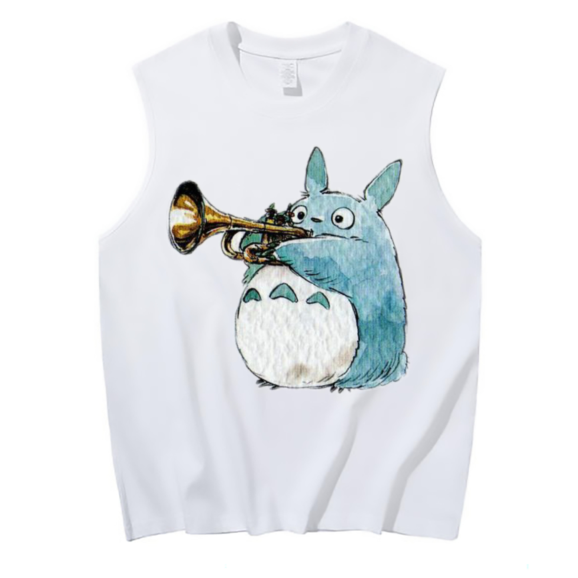 （画像用） となりのトトロ 草壁メイ 草壁サツキ My Neighbor Totoro Satsuki Kusakabe Mei Kusakabe コットン100％タンクトップ（フロントプリント）