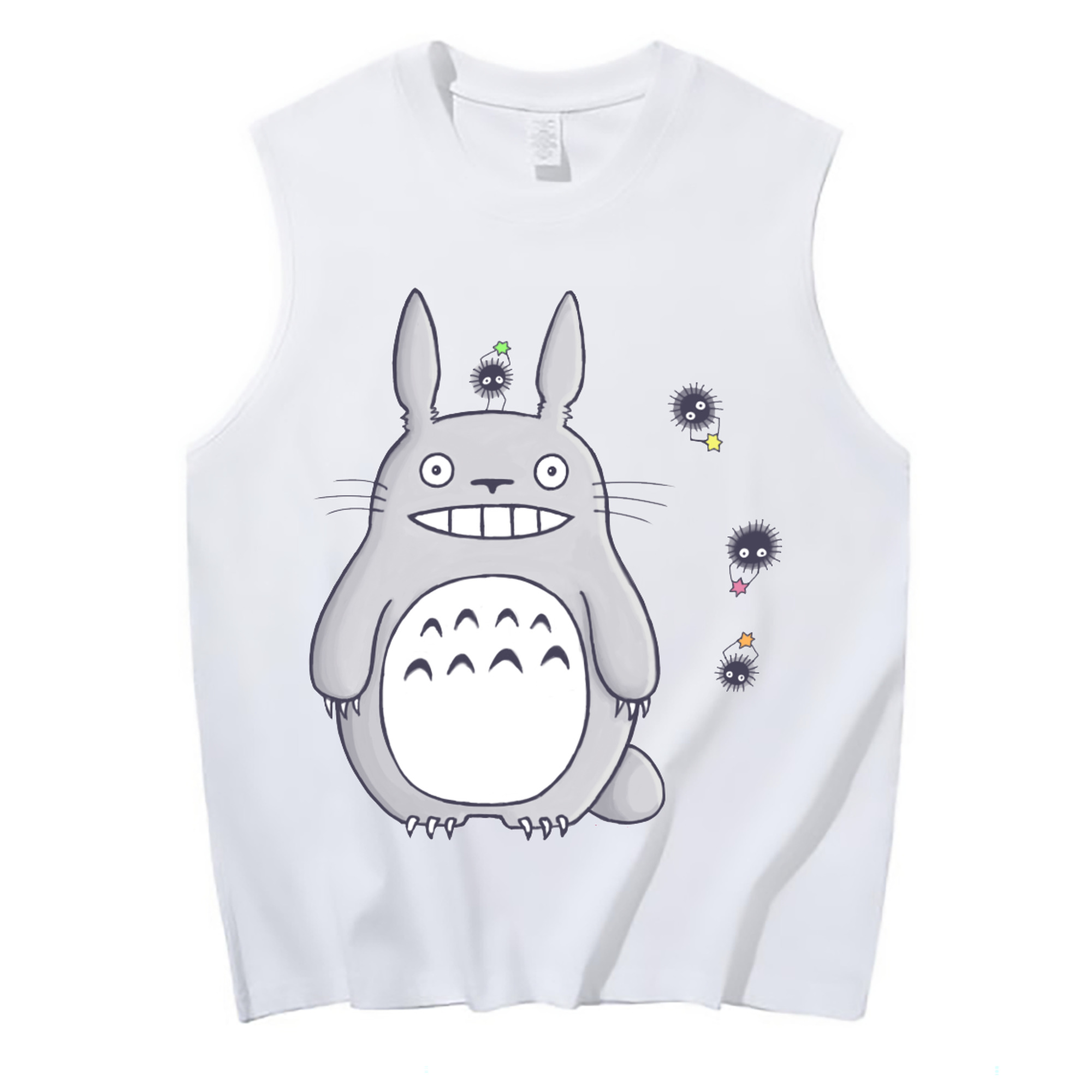 （画像用） となりのトトロ 草壁メイ 草壁サツキ My Neighbor Totoro Satsuki Kusakabe Mei Kusakabe コットン100％タンクトップ（フロントプリント）