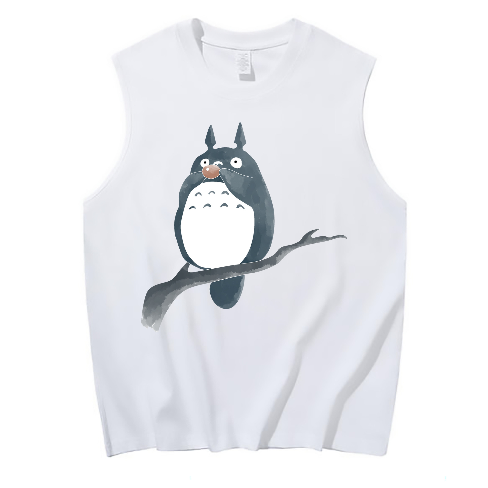 （画像用） となりのトトロ 草壁メイ 草壁サツキ My Neighbor Totoro Satsuki Kusakabe Mei Kusakabe コットン100％タンクトップ（フロントプリント）