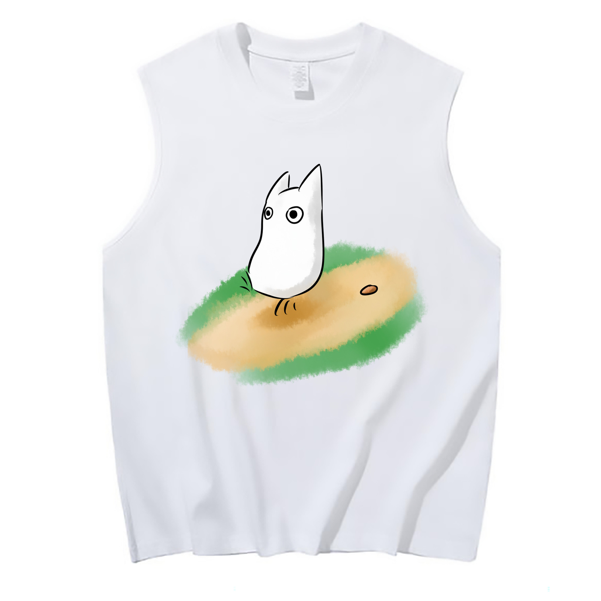 （画像用） となりのトトロ 草壁メイ 草壁サツキ My Neighbor Totoro Satsuki Kusakabe Mei Kusakabe コットン100％タンクトップ（フロントプリント）