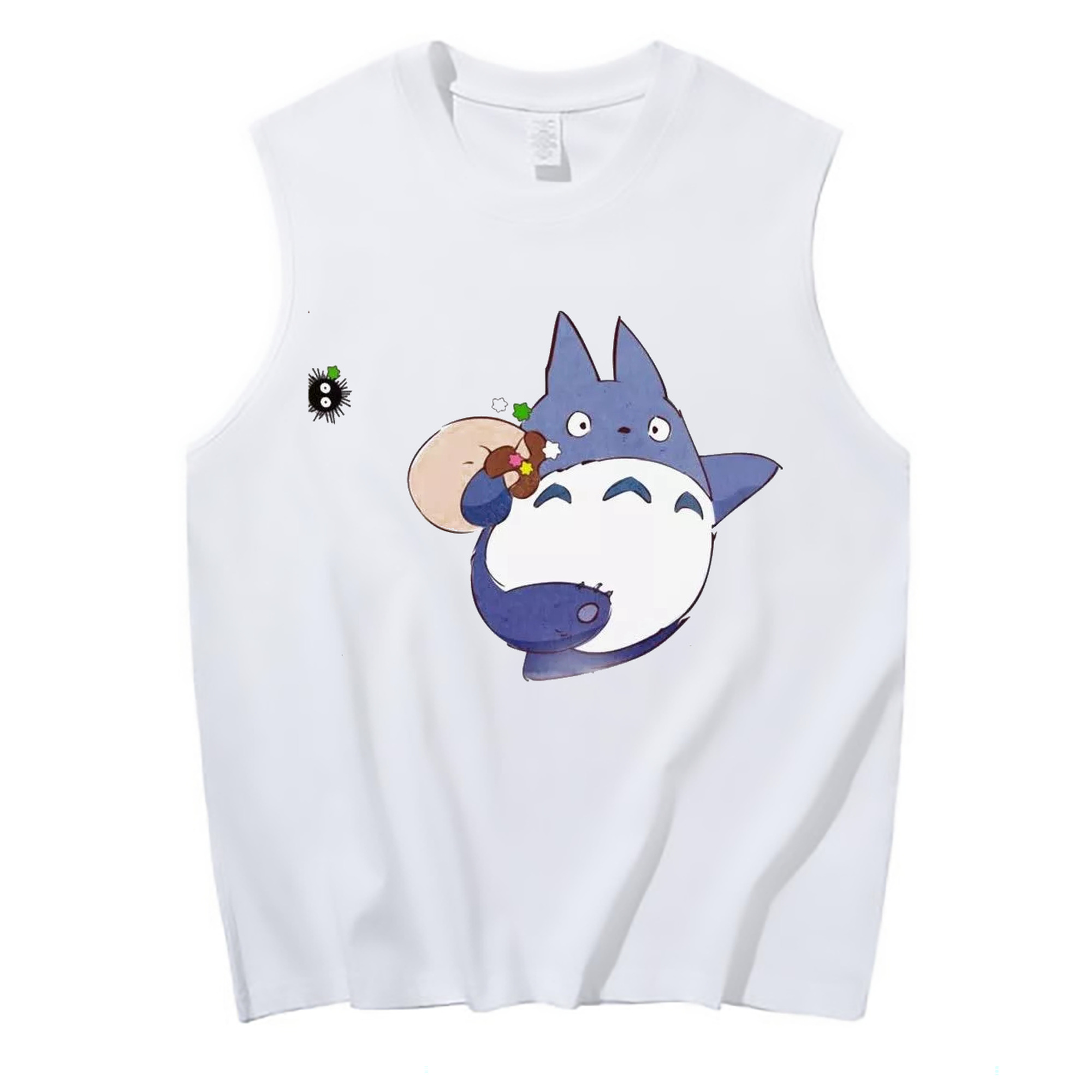 （画像用） となりのトトロ 草壁メイ 草壁サツキ My Neighbor Totoro Satsuki Kusakabe Mei Kusakabe コットン100％タンクトップ（フロントプリント）