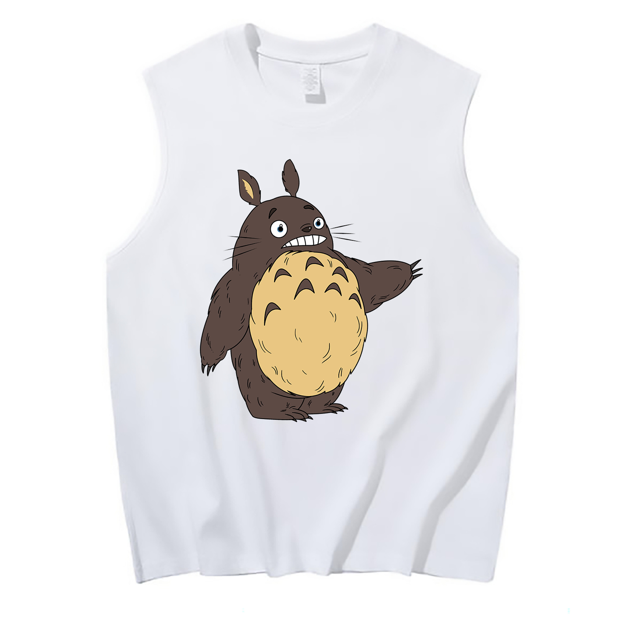 （画像用） となりのトトロ 草壁メイ 草壁サツキ My Neighbor Totoro Satsuki Kusakabe Mei Kusakabe コットン100％タンクトップ（フロントプリント）