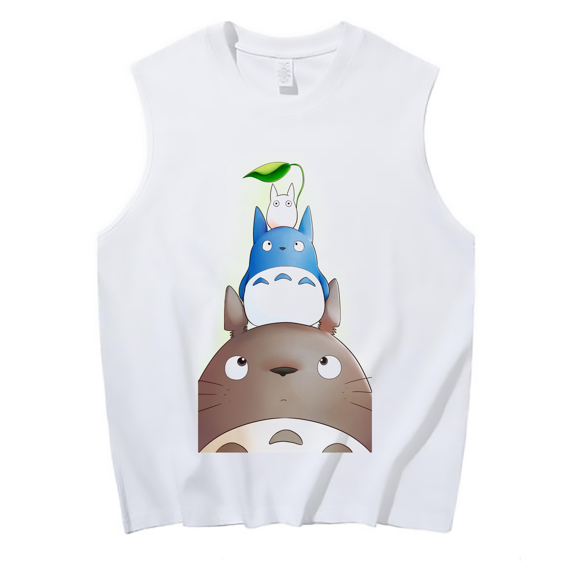 （画像用） となりのトトロ 草壁メイ 草壁サツキ My Neighbor Totoro Satsuki Kusakabe Mei Kusakabe コットン100％タンクトップ（フロントプリント）