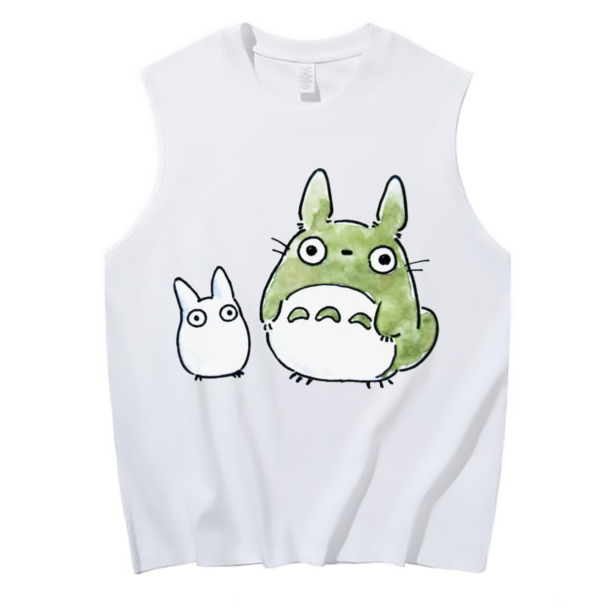 （画像用） となりのトトロ 草壁メイ 草壁サツキ My Neighbor Totoro Satsuki Kusakabe Mei Kusakabe コットン100％タンクトップ（フロントプリント）