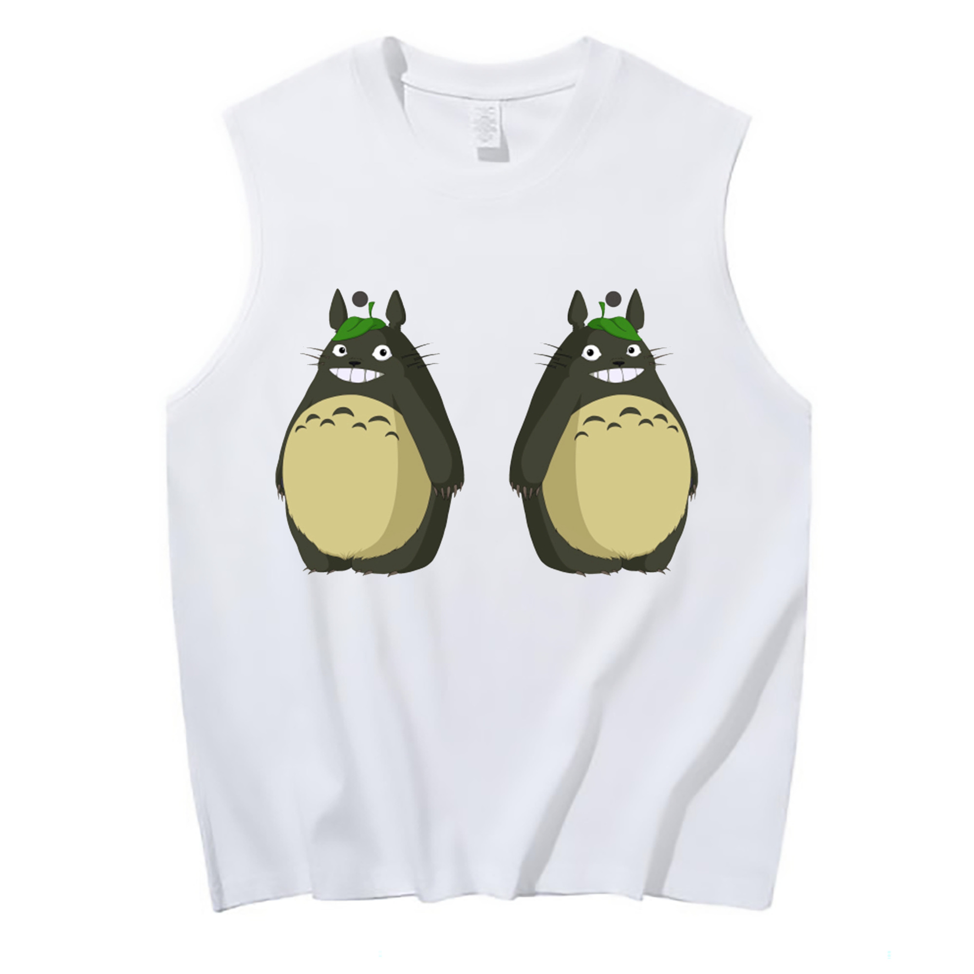 （画像用） となりのトトロ 草壁メイ 草壁サツキ My Neighbor Totoro Satsuki Kusakabe Mei Kusakabe コットン100％タンクトップ（フロントプリント）