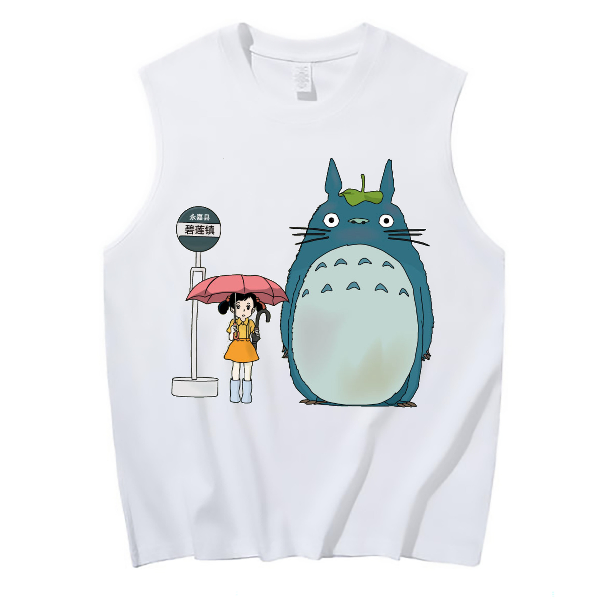 （画像用） となりのトトロ 草壁メイ 草壁サツキ My Neighbor Totoro Satsuki Kusakabe Mei Kusakabe コットン100％タンクトップ（フロントプリント）